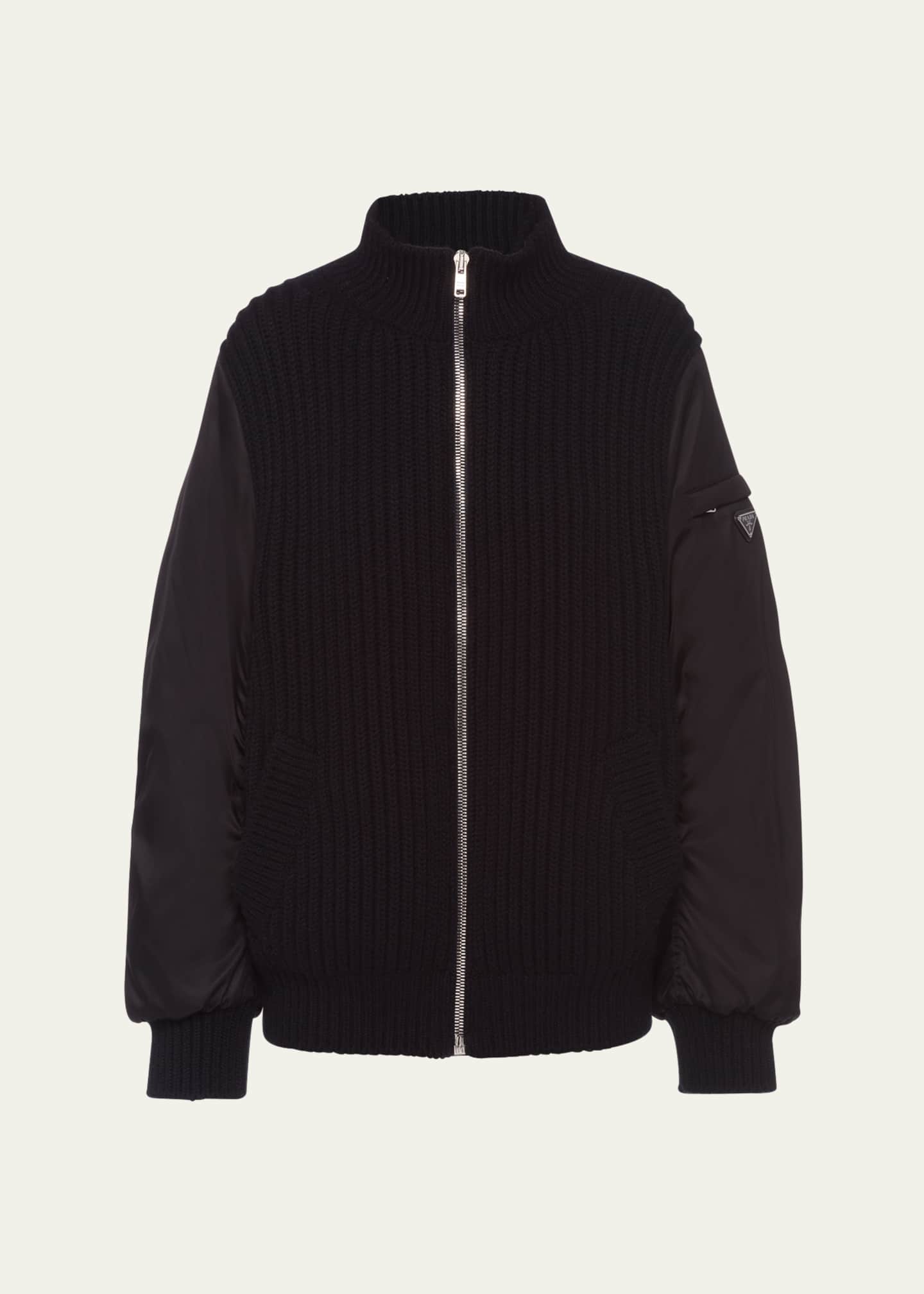 PRADA】21AW RE-NYLON KNIT BOMBER JACKET - メルカリ