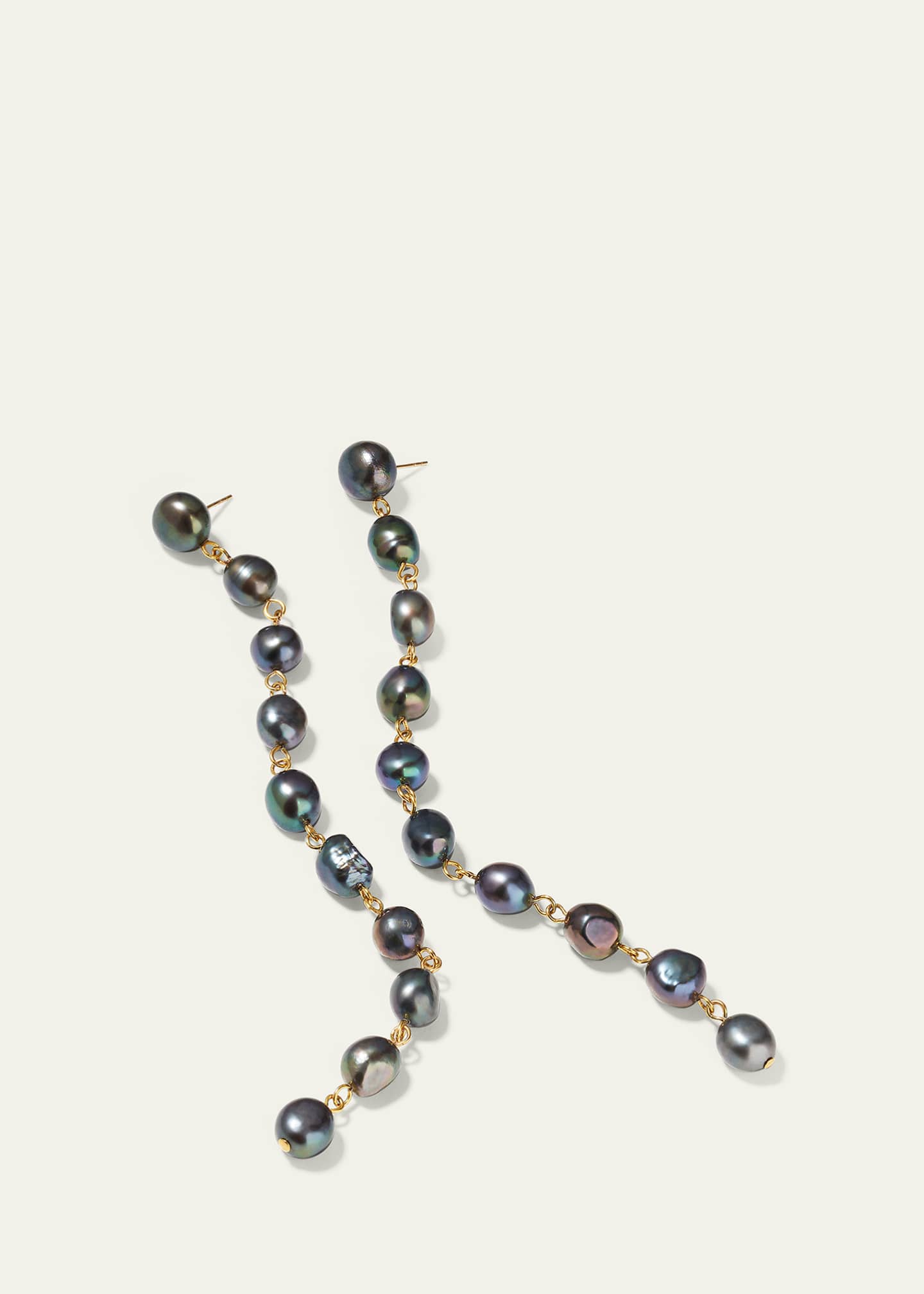 Lizzie Fortunato Cairo Long Earrings In Black Image 3 of 4