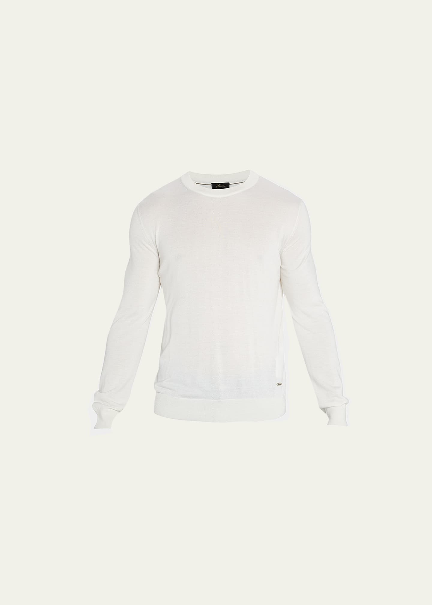 Brioni Men's Cashmere-Silk Crewneck Sweater Image 1 of 5