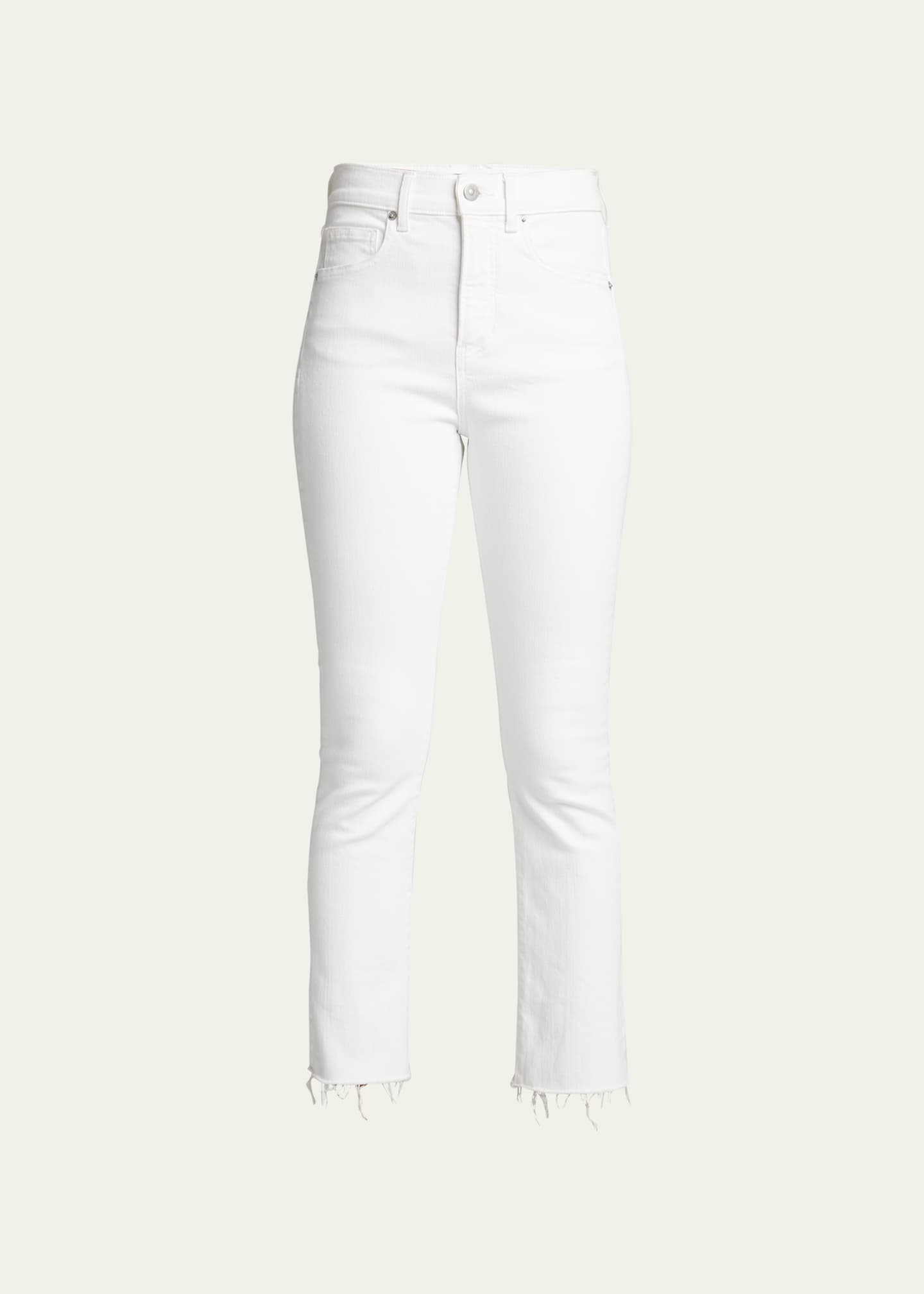 Veronica Beard Carly Kick Flare Jeans with Raw Hem Image 1 of 5