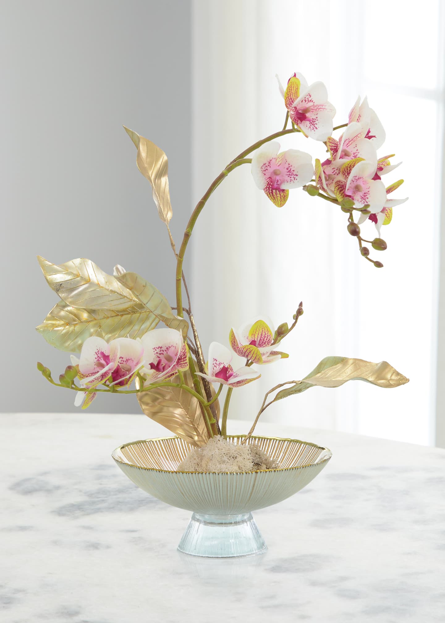 JohnRichard Collection Gold Dipped Orchid FauxFloral Arrangement