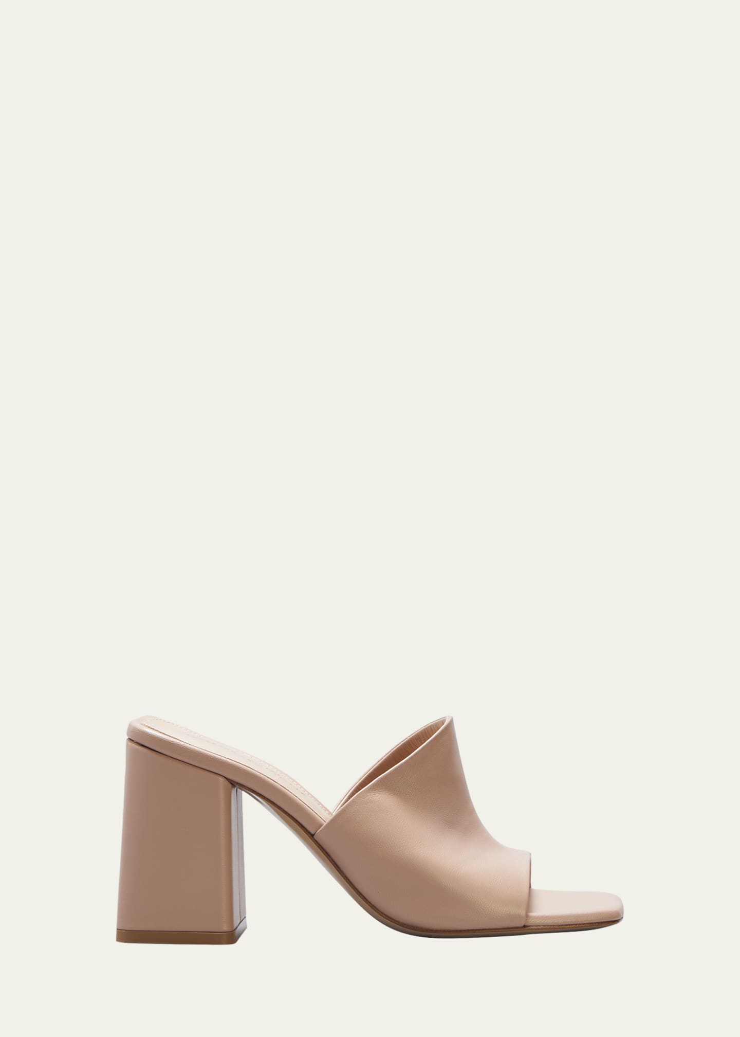 Gianvito Rossi Wynn Lambskin Block Heel Mule Sandals Bergdorf