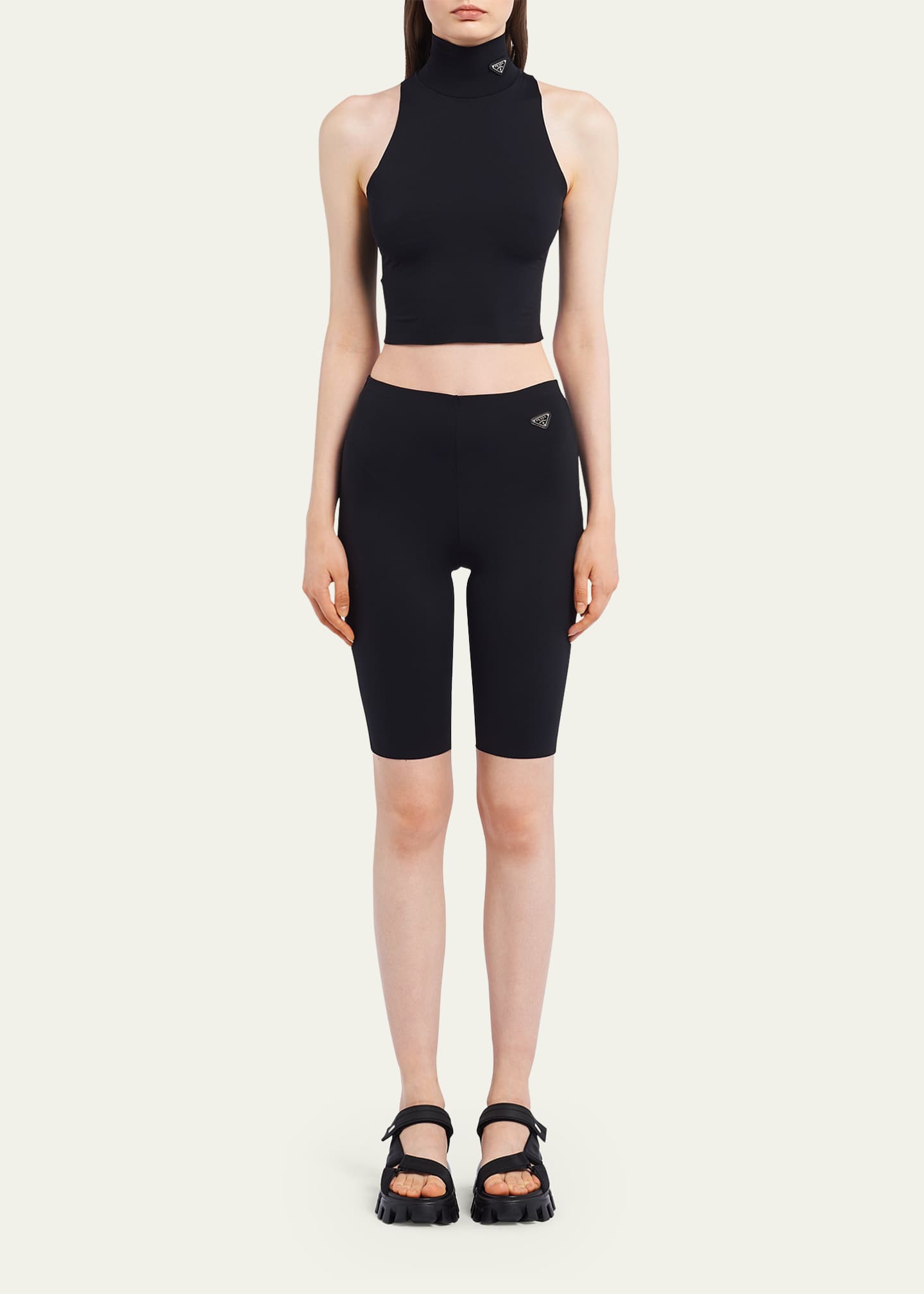 Prada Jersey Biker Shorts Bergdorf Goodman