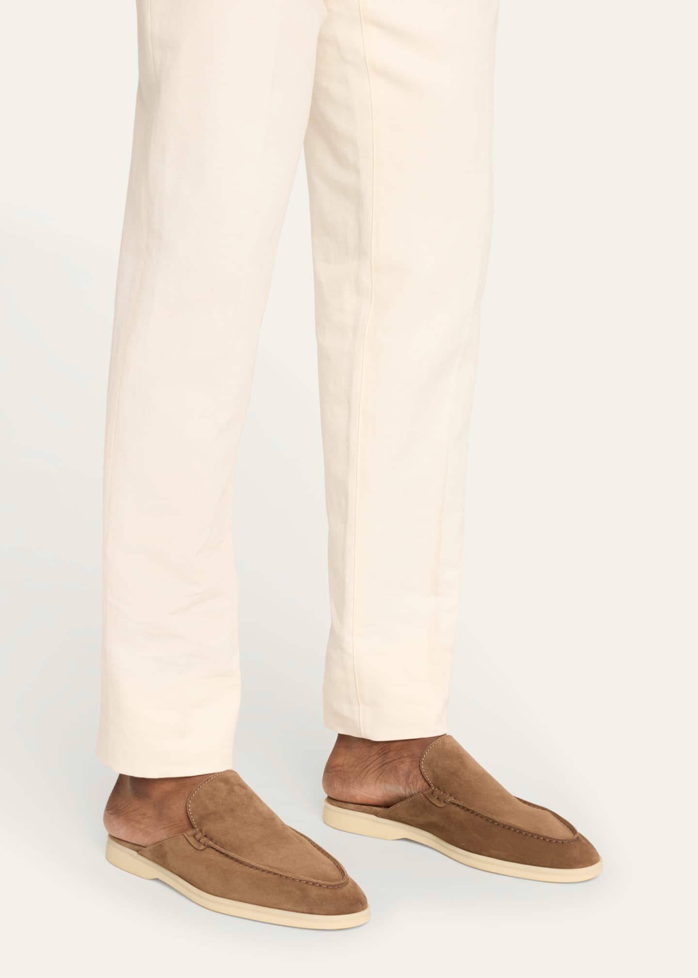 Loro Piana Men s Suede Mule Loafers Bergdorf Goodman