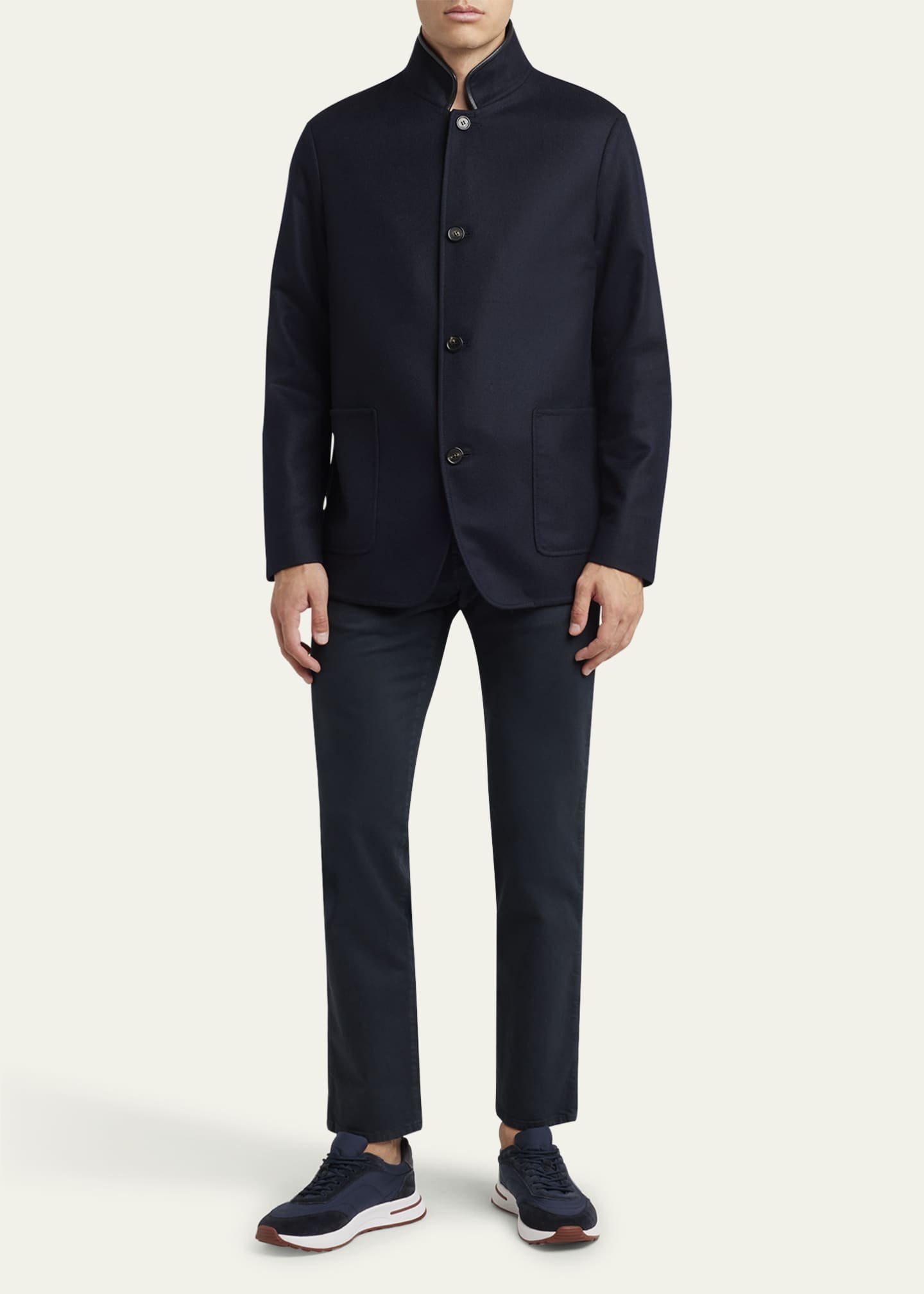 Loro Piana Men's Weekend Walk Low-Top Sneakers Image 3 of 5