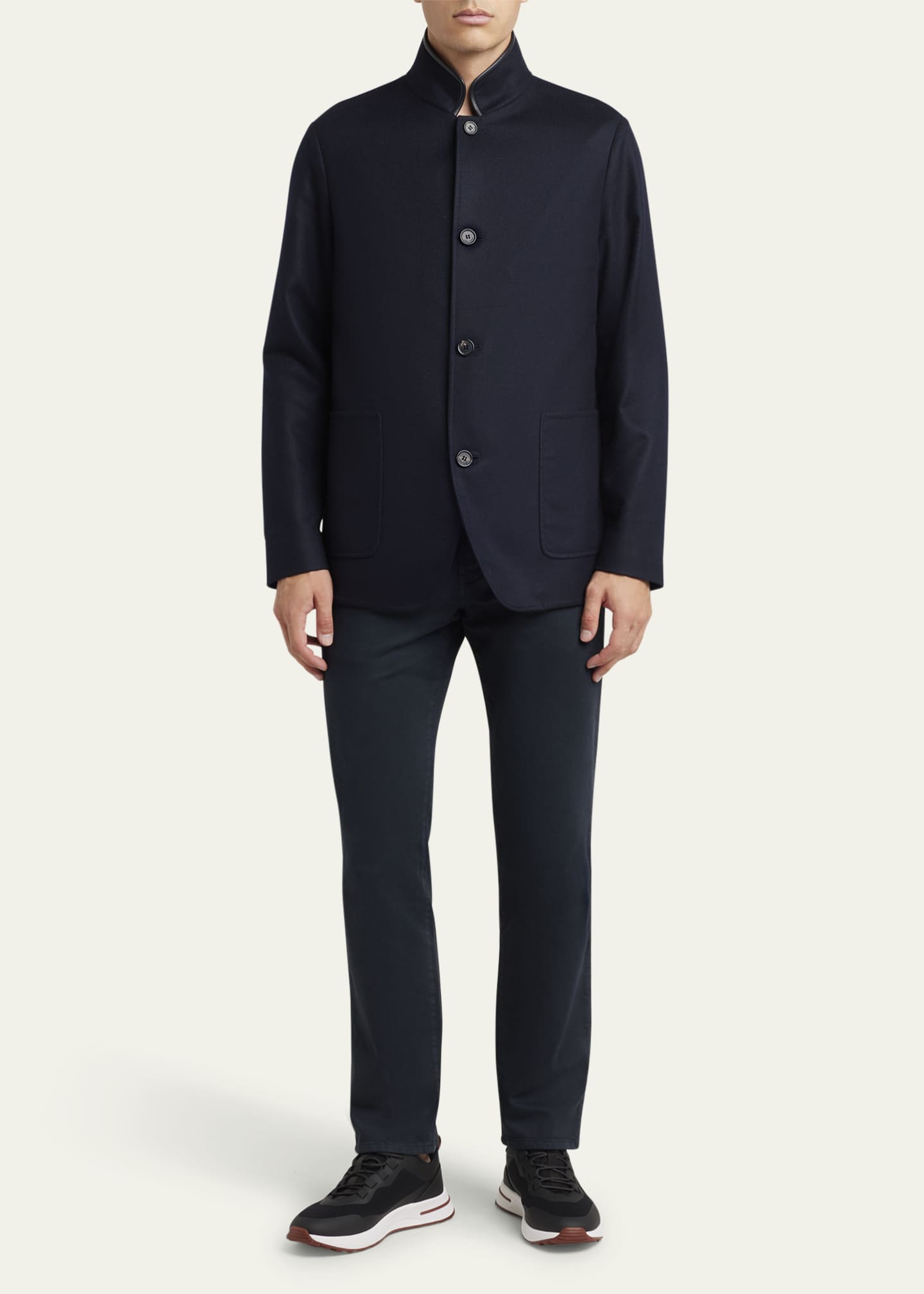 Loro Piana Men's Weekend Walk Performance Mesh Sneakers Image 3 of 5