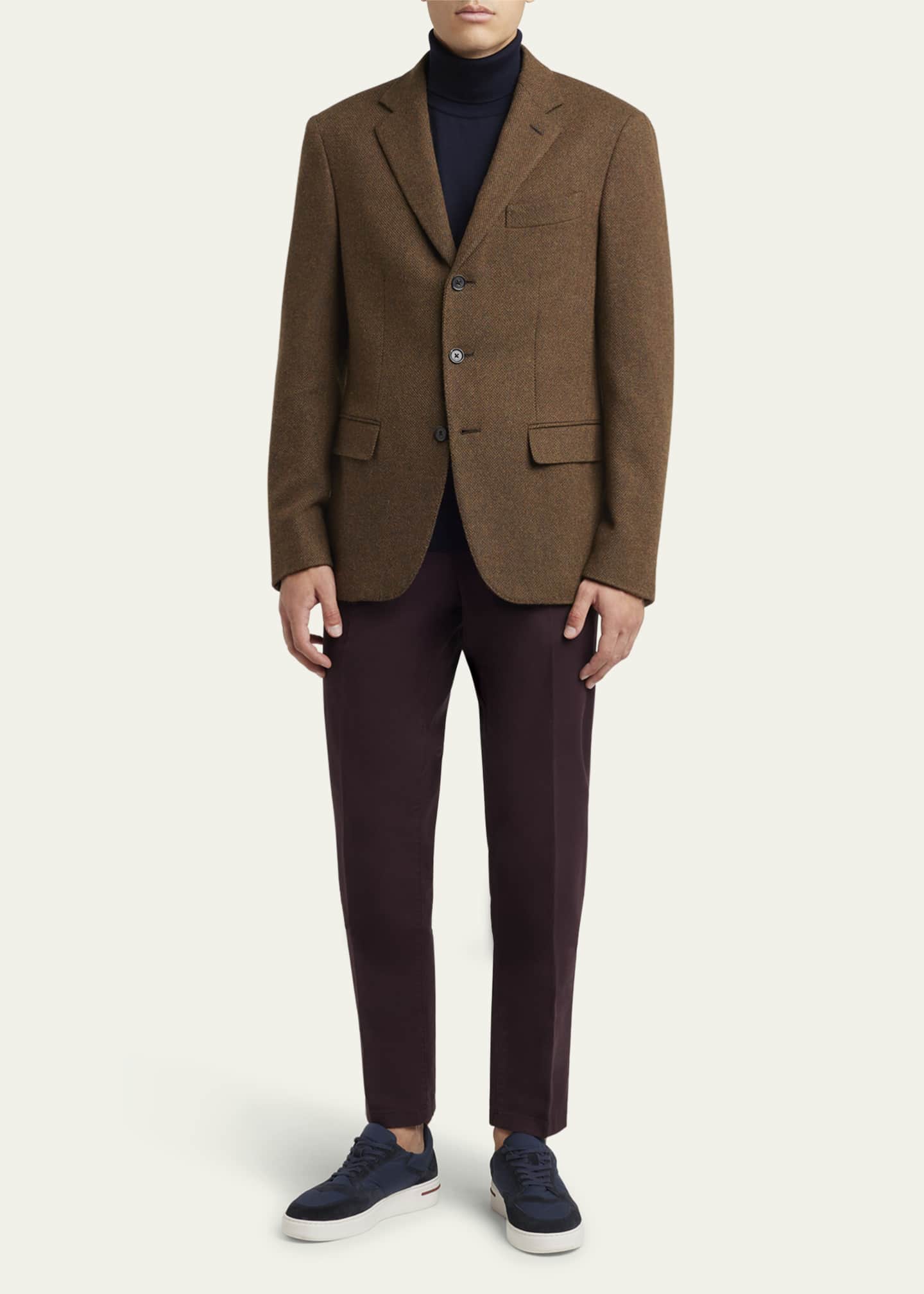 Loro Piana Men's Newport Walk Water-Repellent Sneakers Image 3 of 6