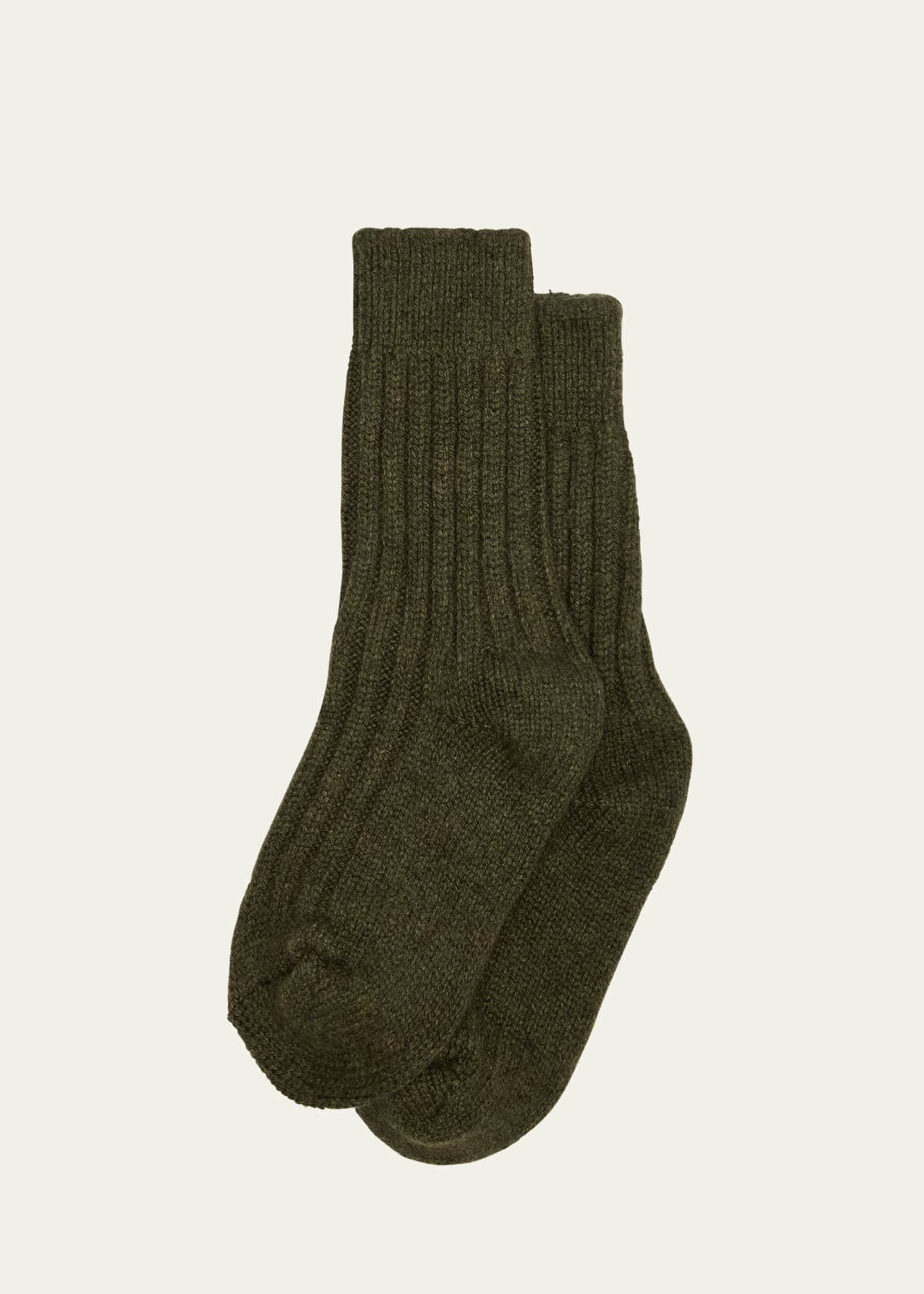 The Elder Statesman Yosemite Ribbed Cashmere Socks Image 1 of 2