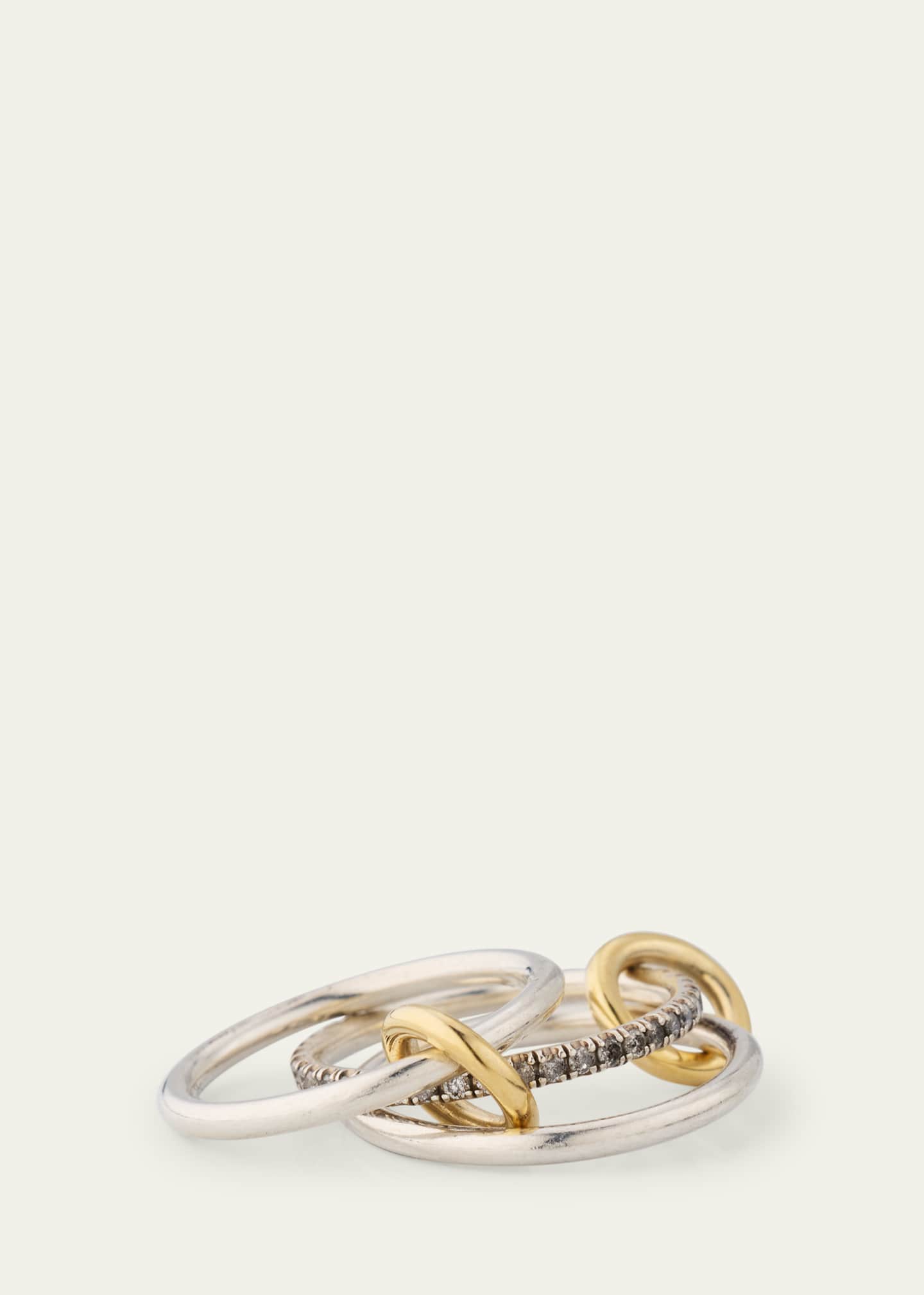 Spinelli Kilcollin Sonny SG Gris Thin 3-Linked Ring in Sterling
