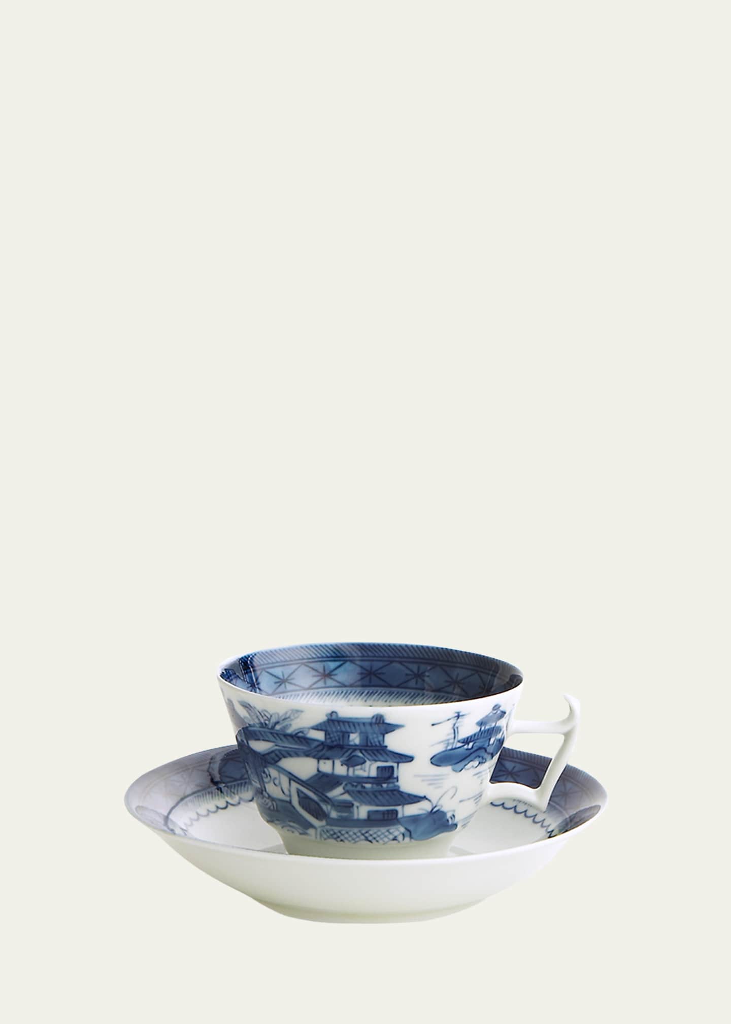 Mottahedeh Blue Canton Teacup & Saucer