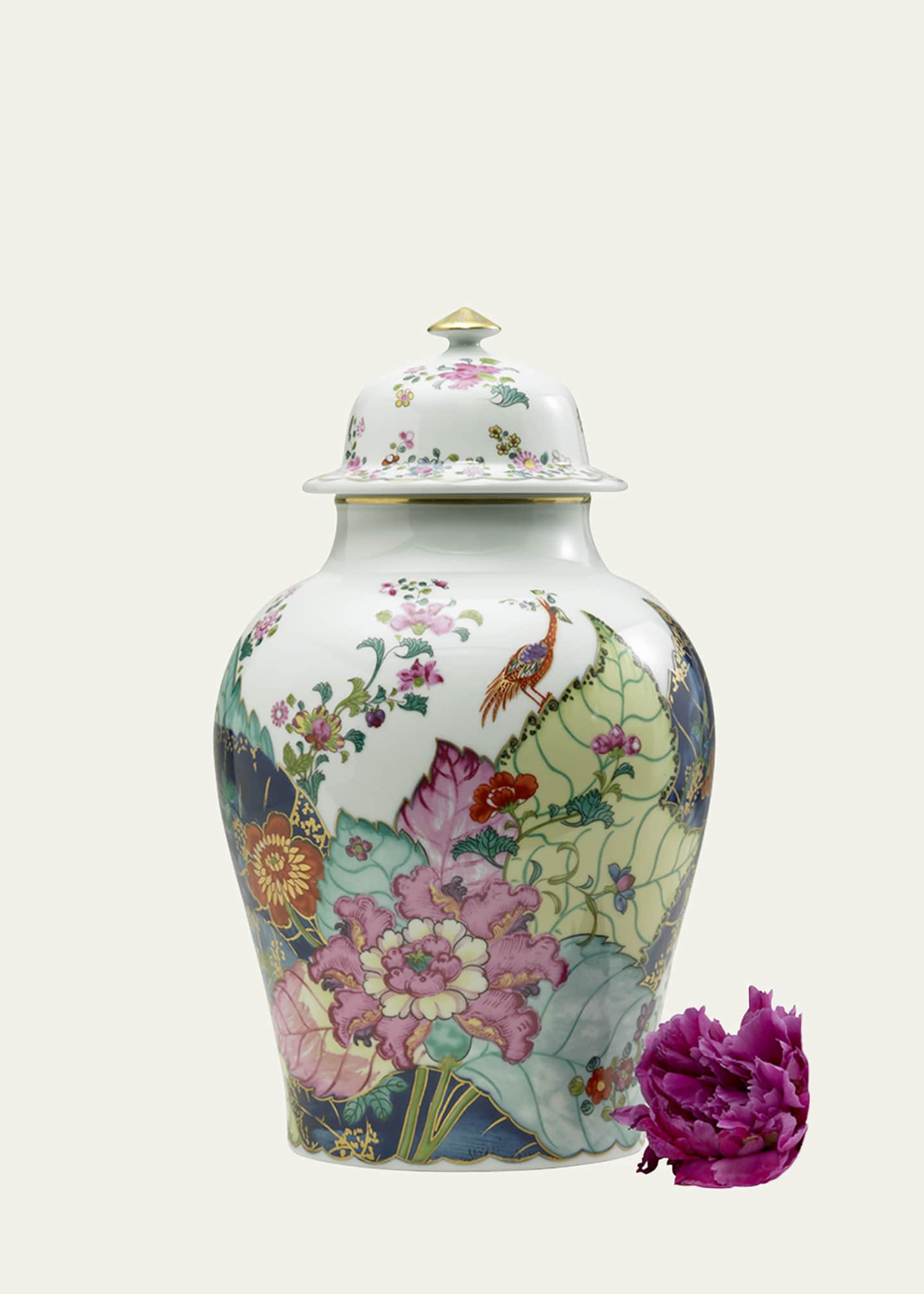 Mottahedeh Tobacco Leaf Ginger Jar Bergdorf Goodman