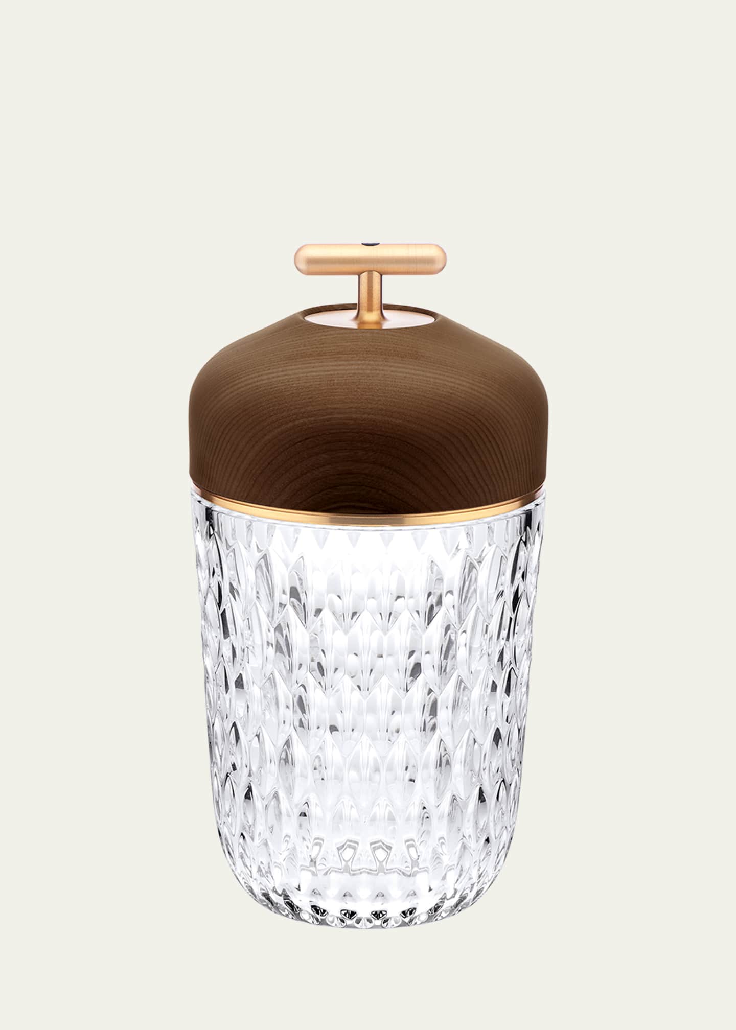 Saint Louis Crystal Folia Dark Wood Portable Lamp Image 1 of 2