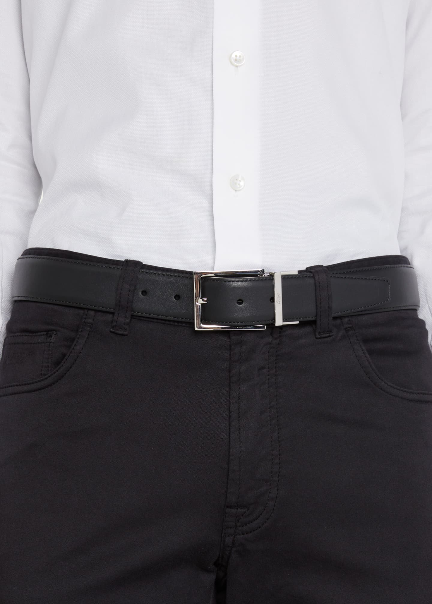 Reversible Leather Buckle Belt