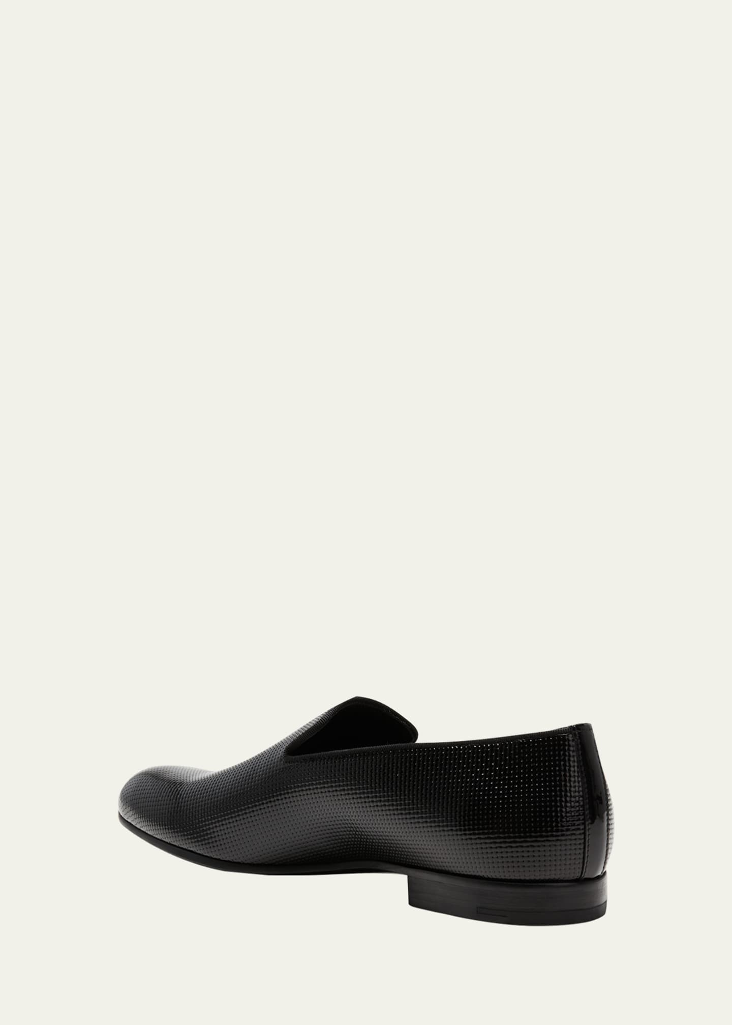 Giorgio Armani Men's Textured Leather Formal Loafers Image 2 of 3
