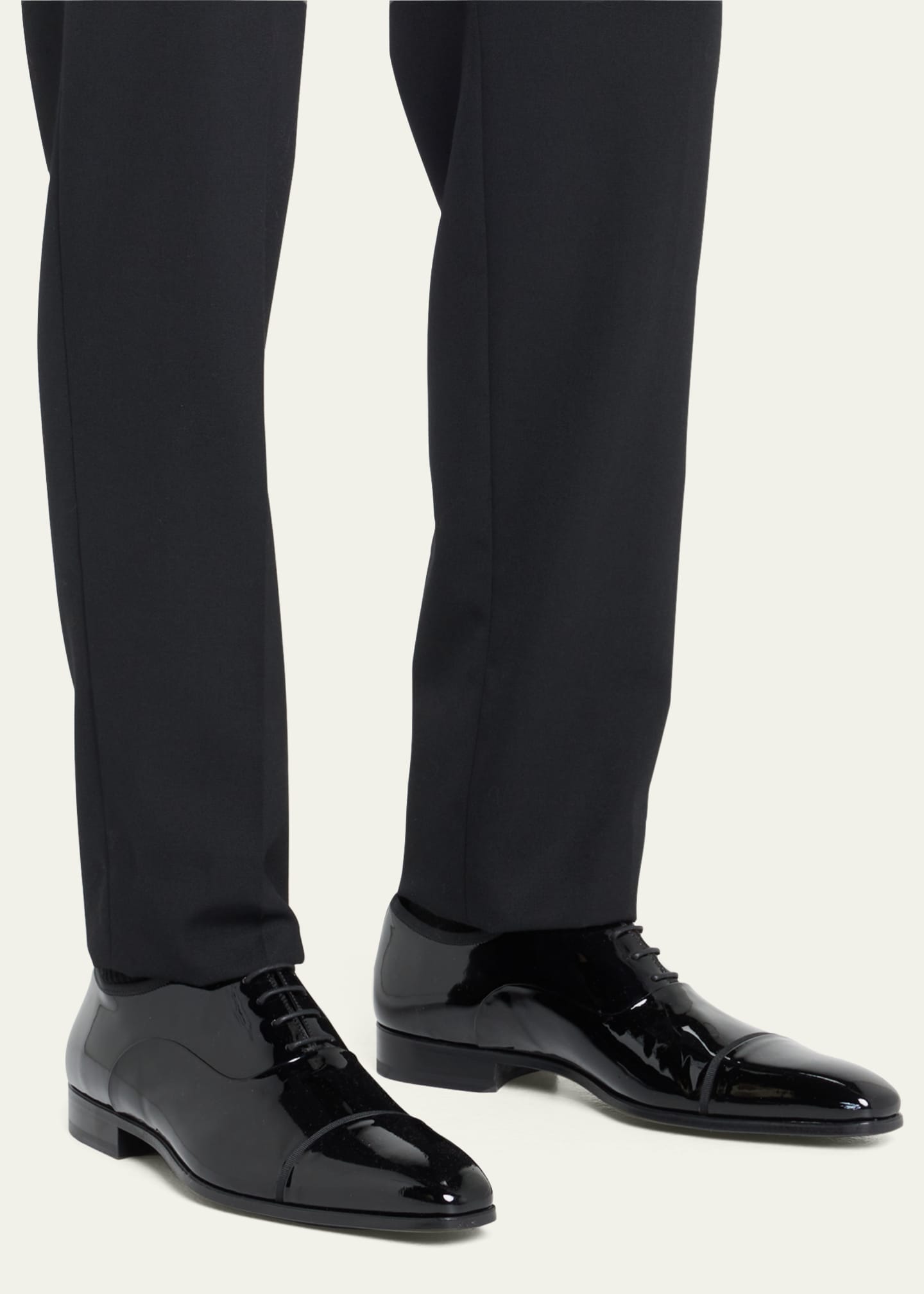 Magnanni Men's Jadiel Patent Cap-Toe Oxfords Image 2 of 5