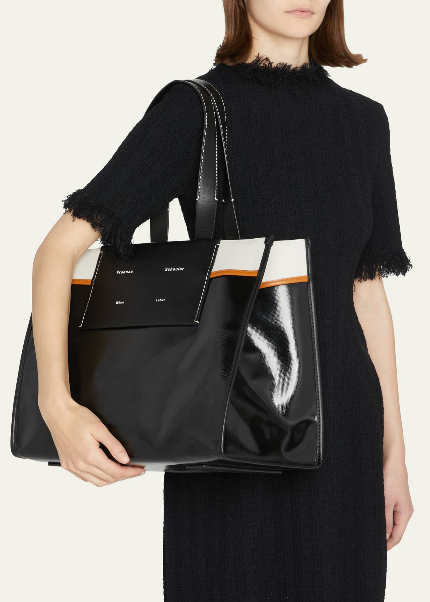 Proenza Schouler White Label Large Morris Coated Canvas Tote