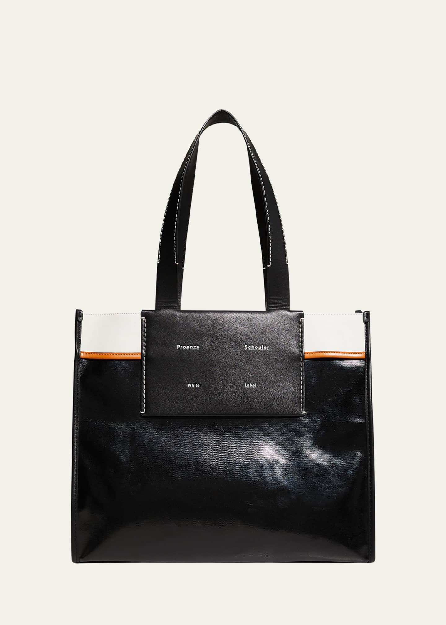 Coated canvas deals tote bag