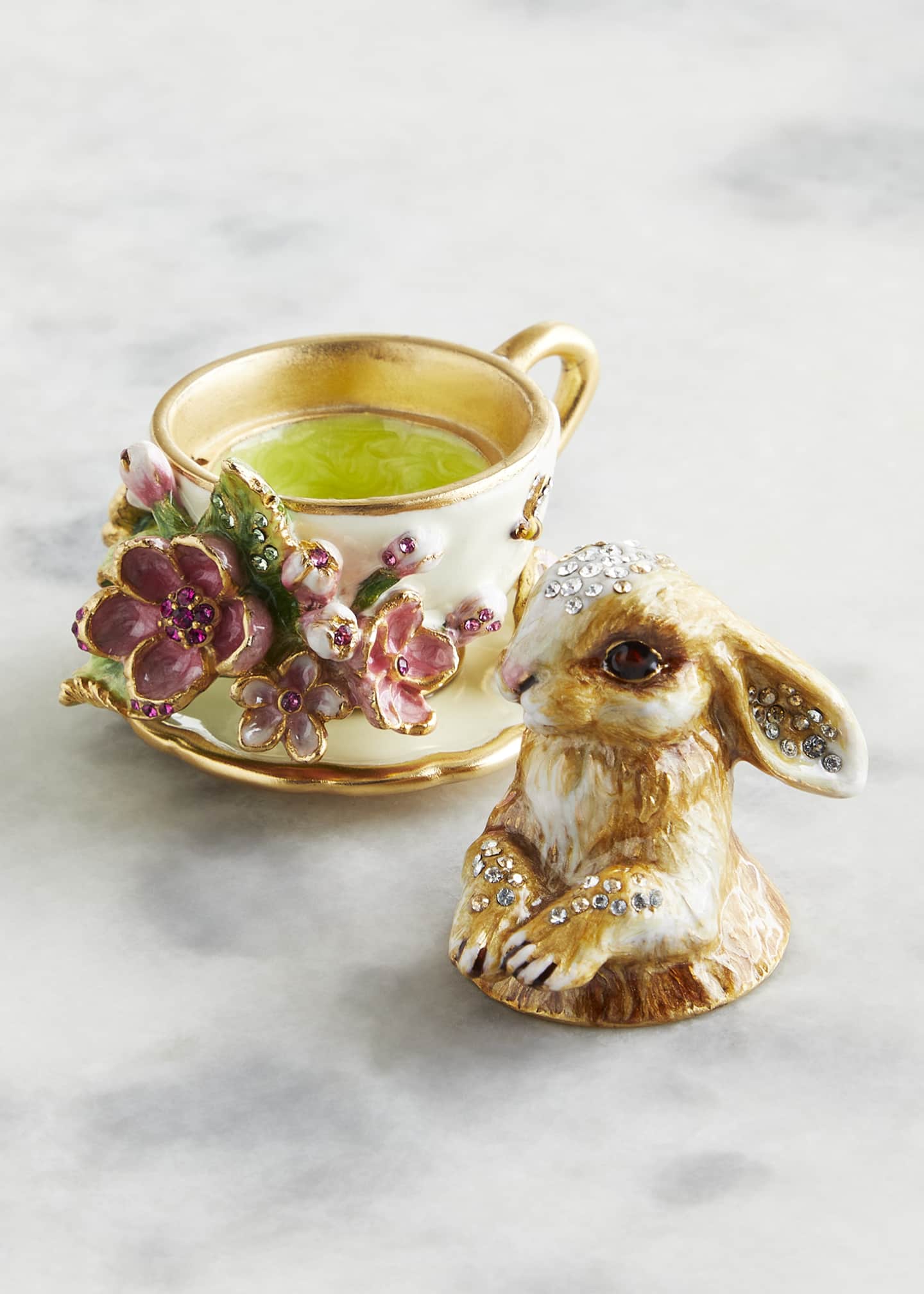 Jay Strongwater Teacup Bunny Decorative Box Image 2 of 2