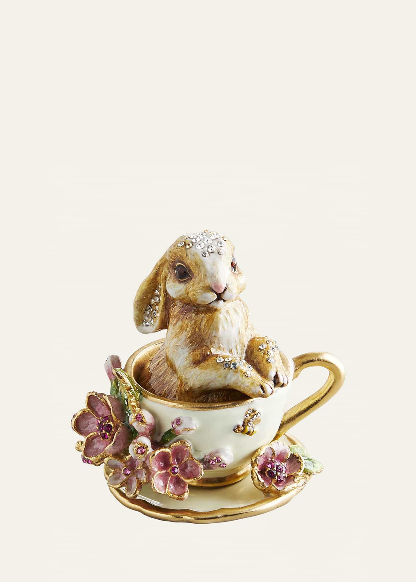 Jay Strongwater Teacup Bunny Decorative Box Image 1 of 2