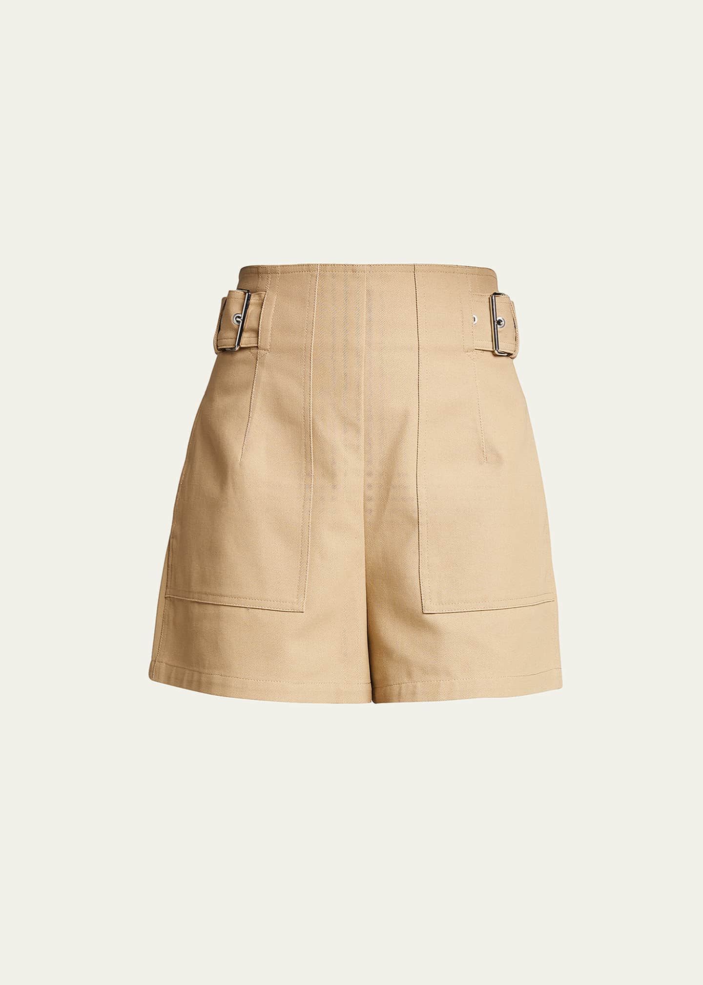 3.1 Phillip Lim pleat-detailing belted shorts - Neutrals