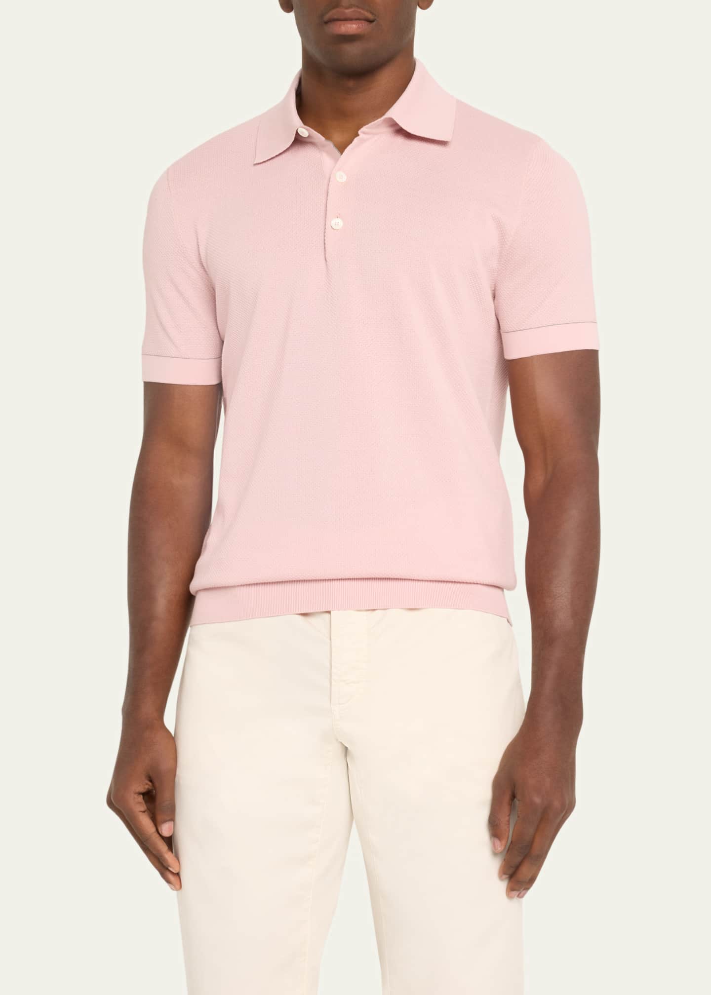 Brioni Men's Sea Island Polo Shirt Image 4 of 5