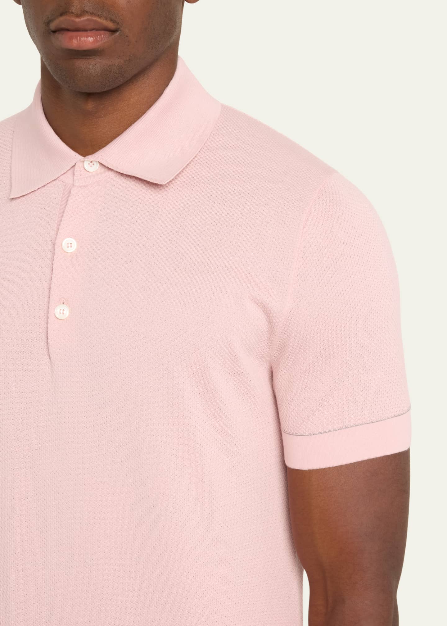 Brioni Men's Sea Island Polo Shirt Image 5 of 5