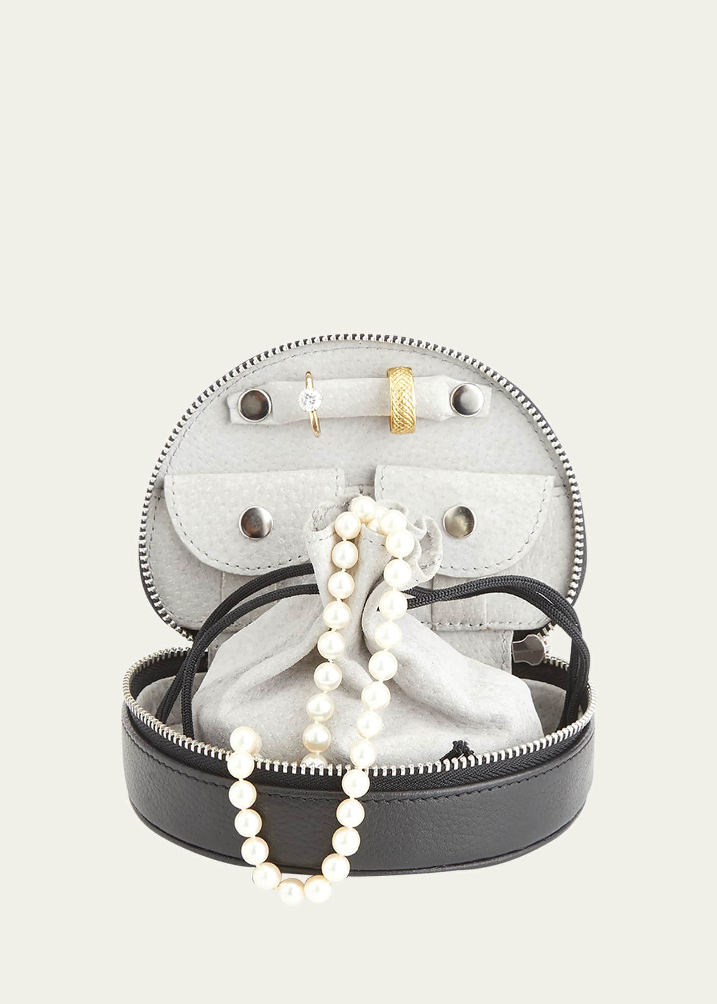 ROYCE New York Personalized Leather Compact Jewelry Case Image 1 of 4
