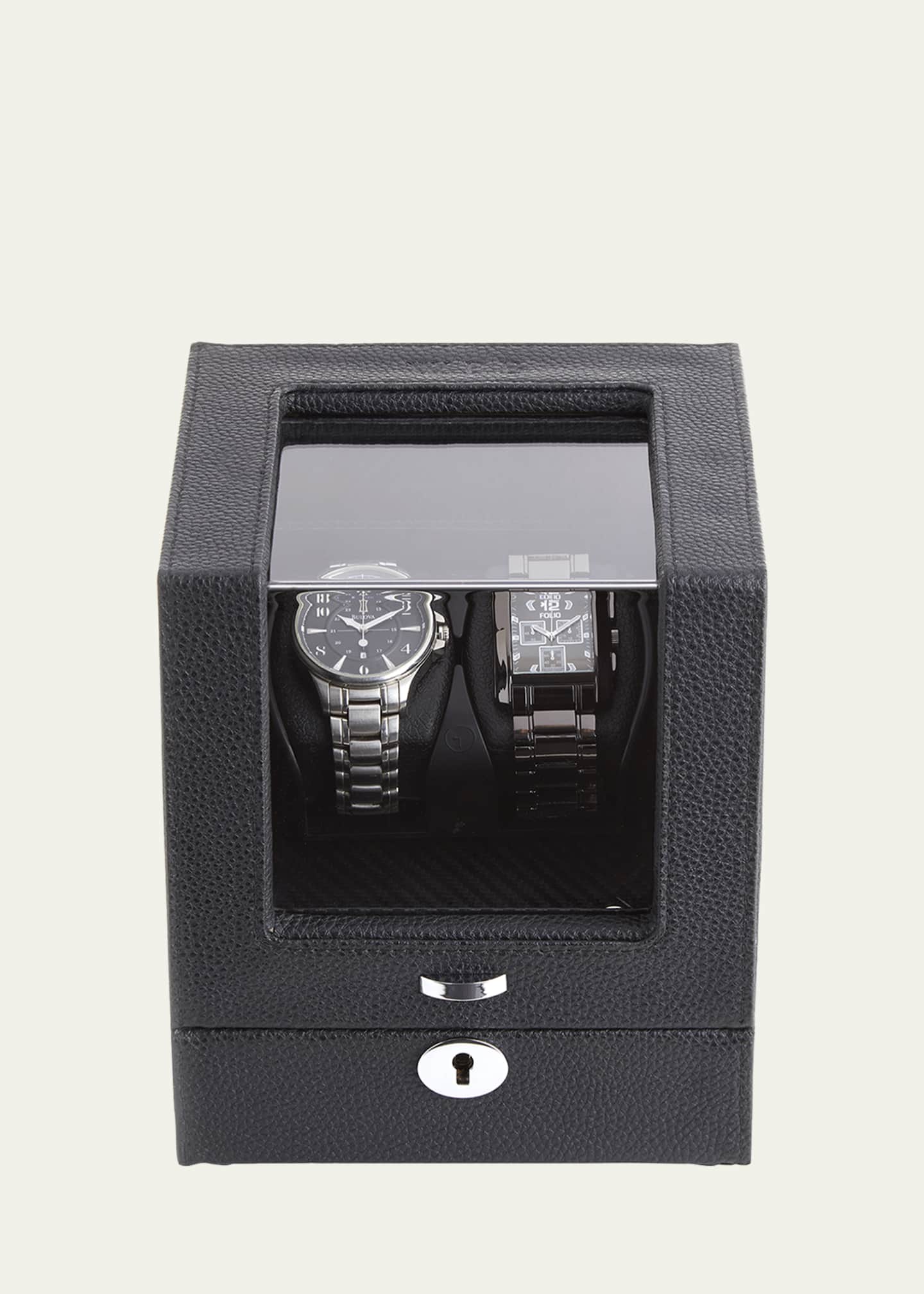 ROYCE New York Personalized Leather Double Watch Winder Bergdorf Goodman