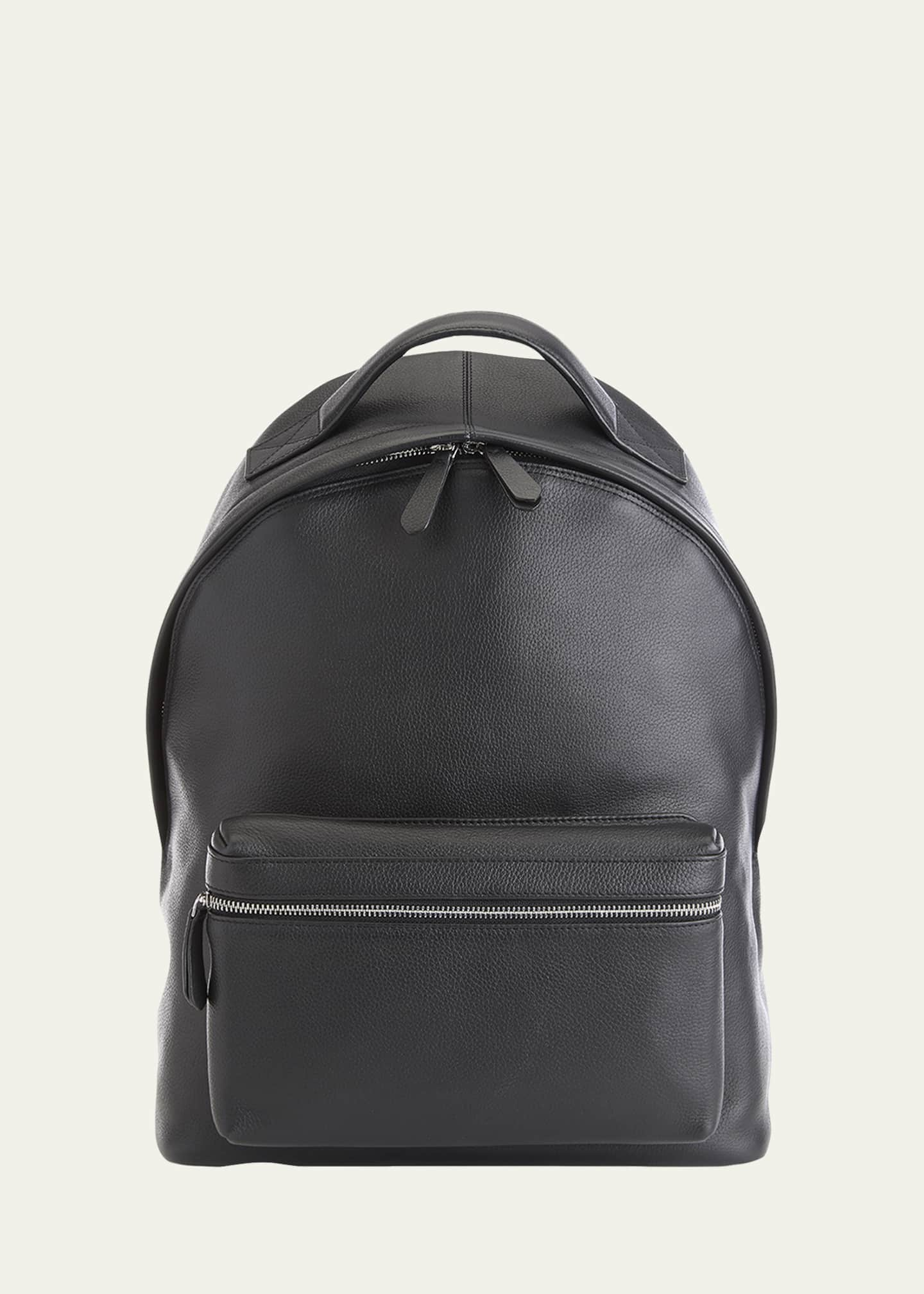 personalized leather backpack