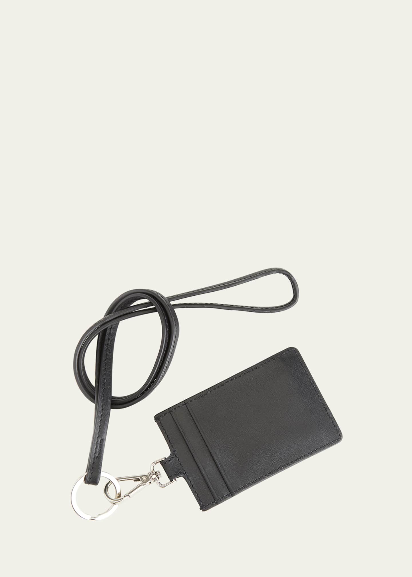 ROYCE New York Personalized Leather Lanyard Id Holder Image 2 of 3
