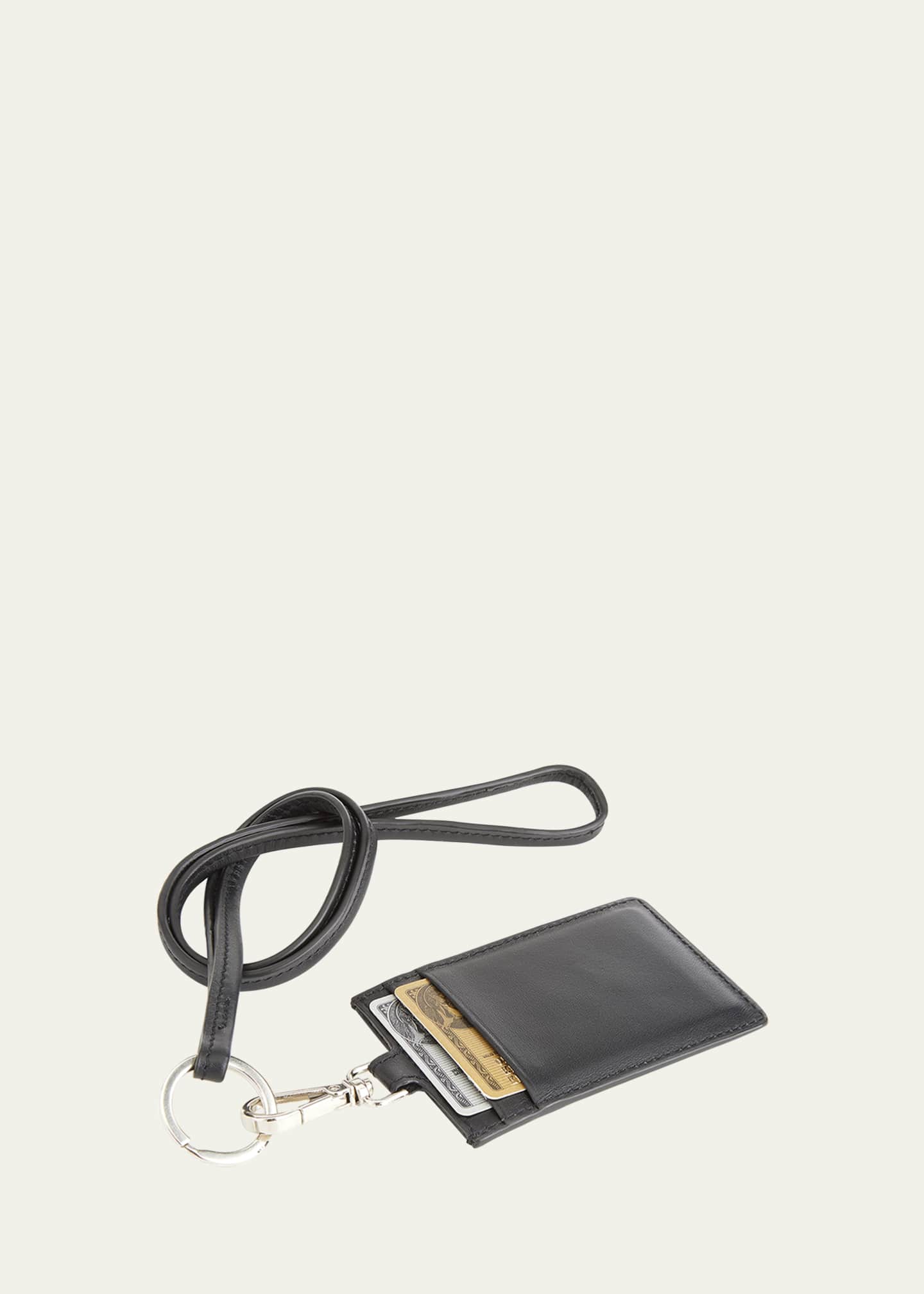 ROYCE New York Personalized Leather Lanyard Id Holder Image 3 of 3