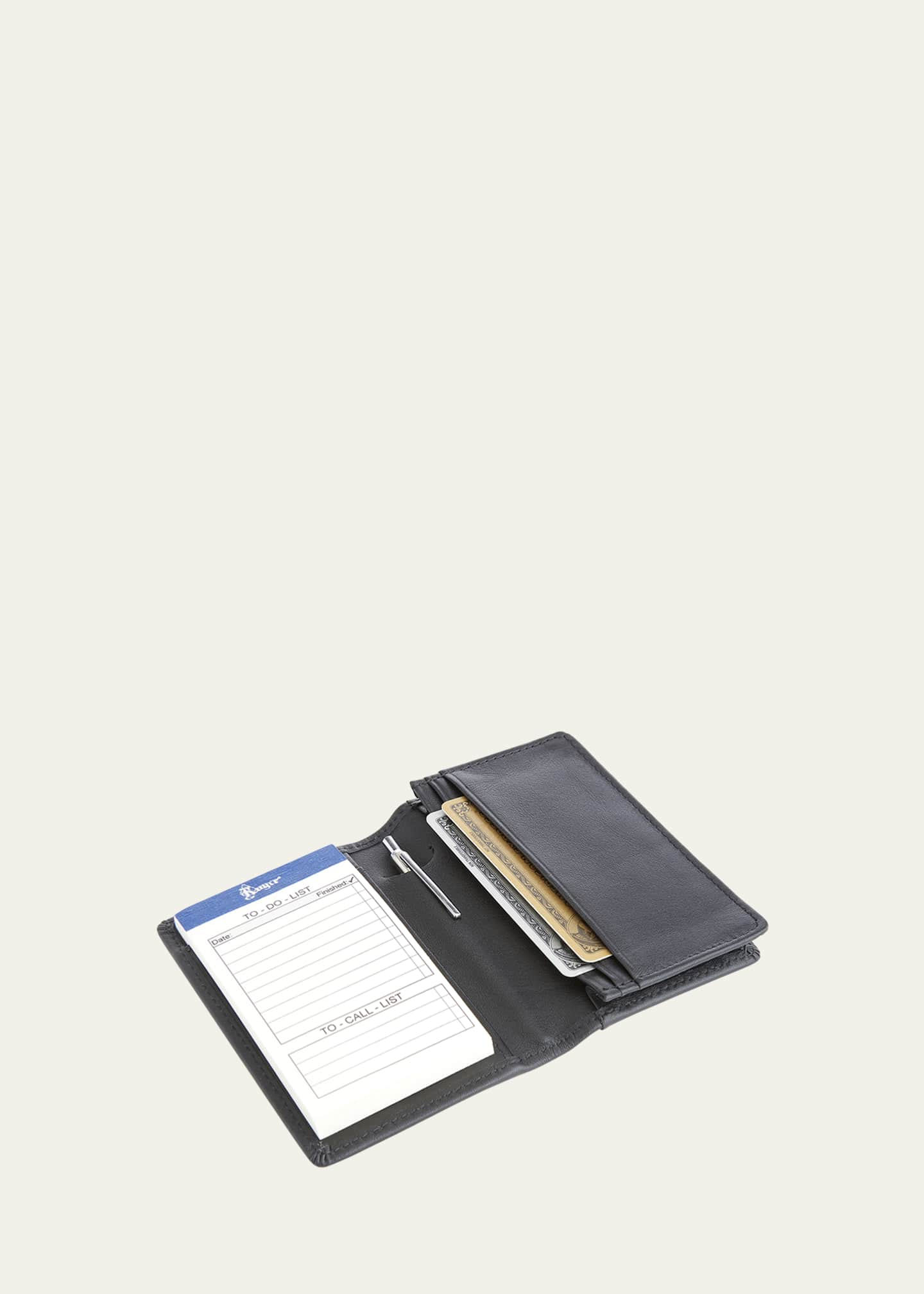 ROYCE New York Personalized Leather Notepad Organizer Wallet Image 3 of 3