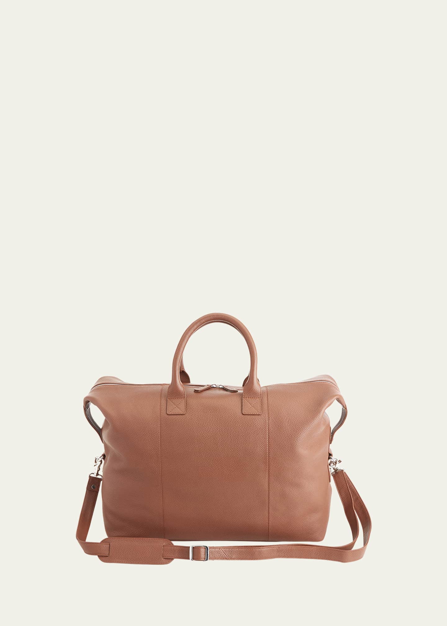 ROYCE New York Personalized Medium Executive Leather Duffel Bag