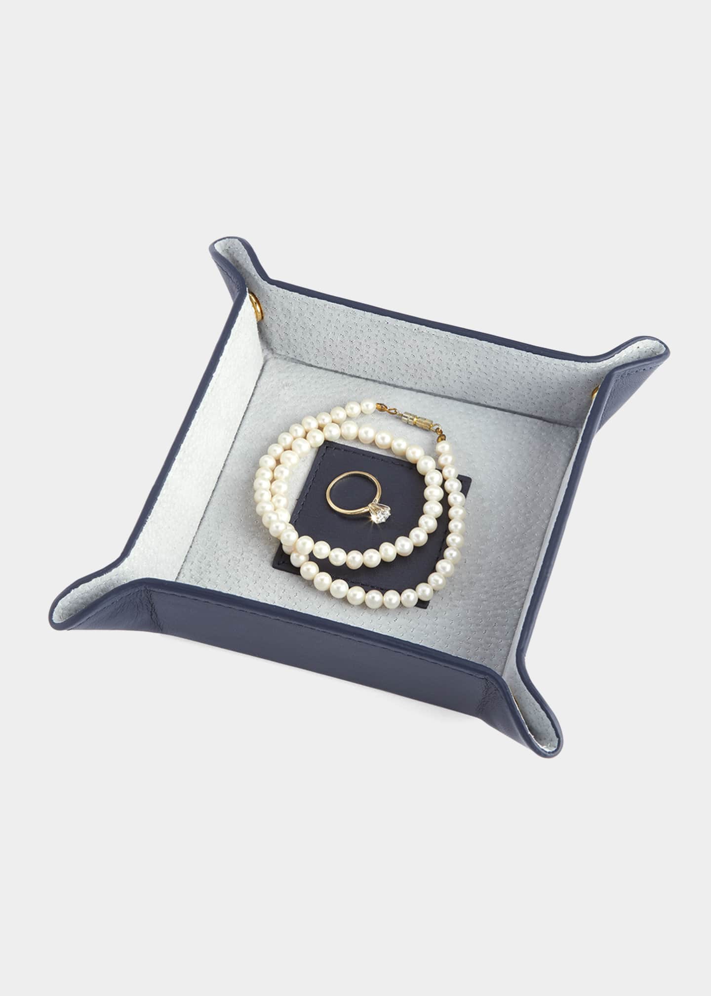 ROYCE New York Personalized Suede & Leather Catchall Valet Tray Image 3 of 3