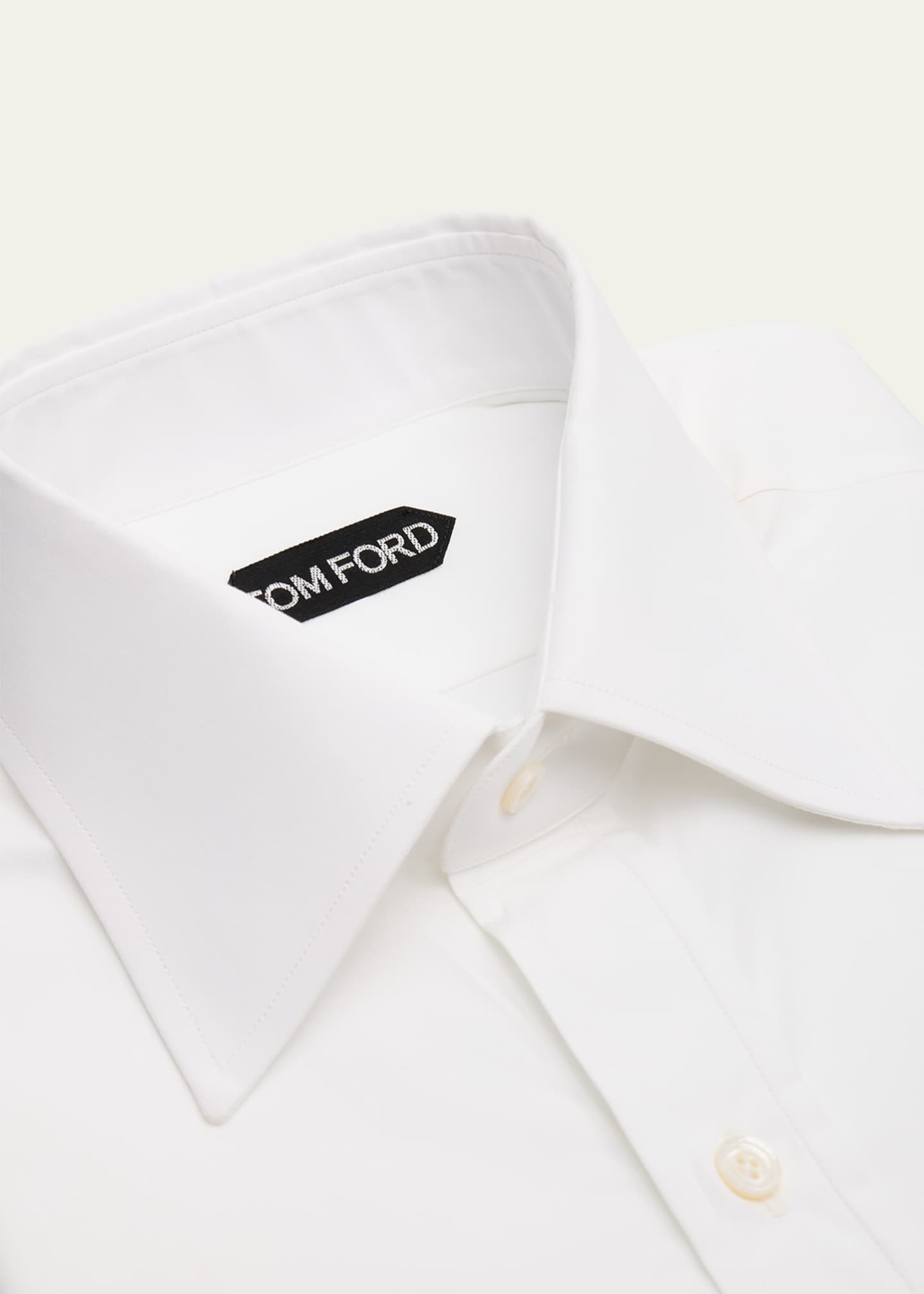 TOM FORD Men's Cotton Point-Collar Dress Shirt Image 2 of 2