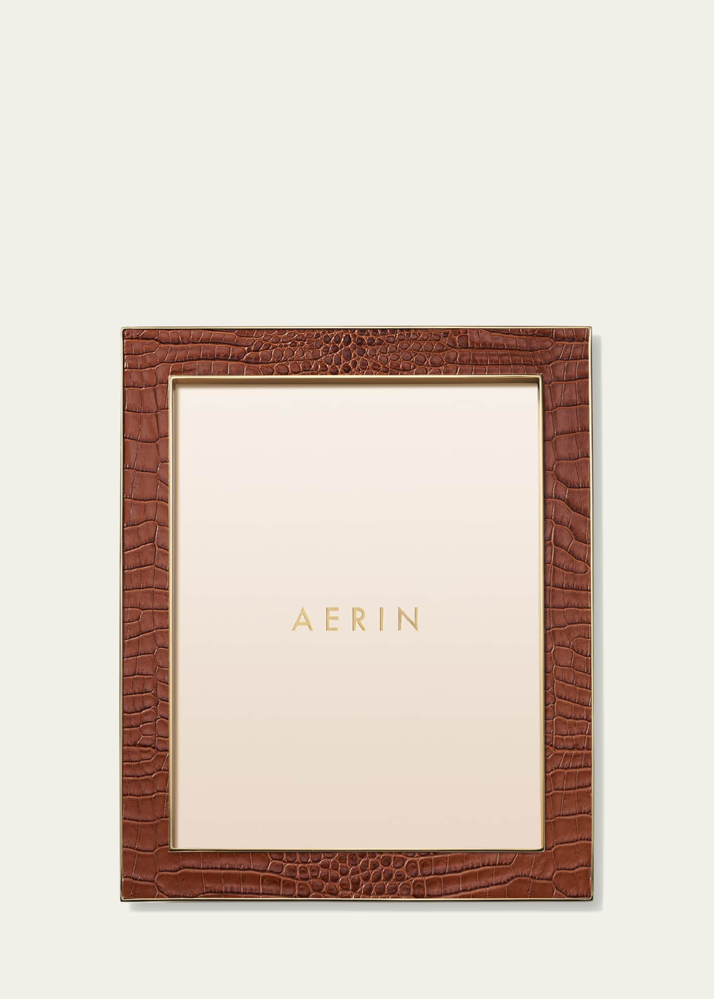 AERIN Classic Croc Leather Photo Frame, 8" x 10" Image 3 of 4