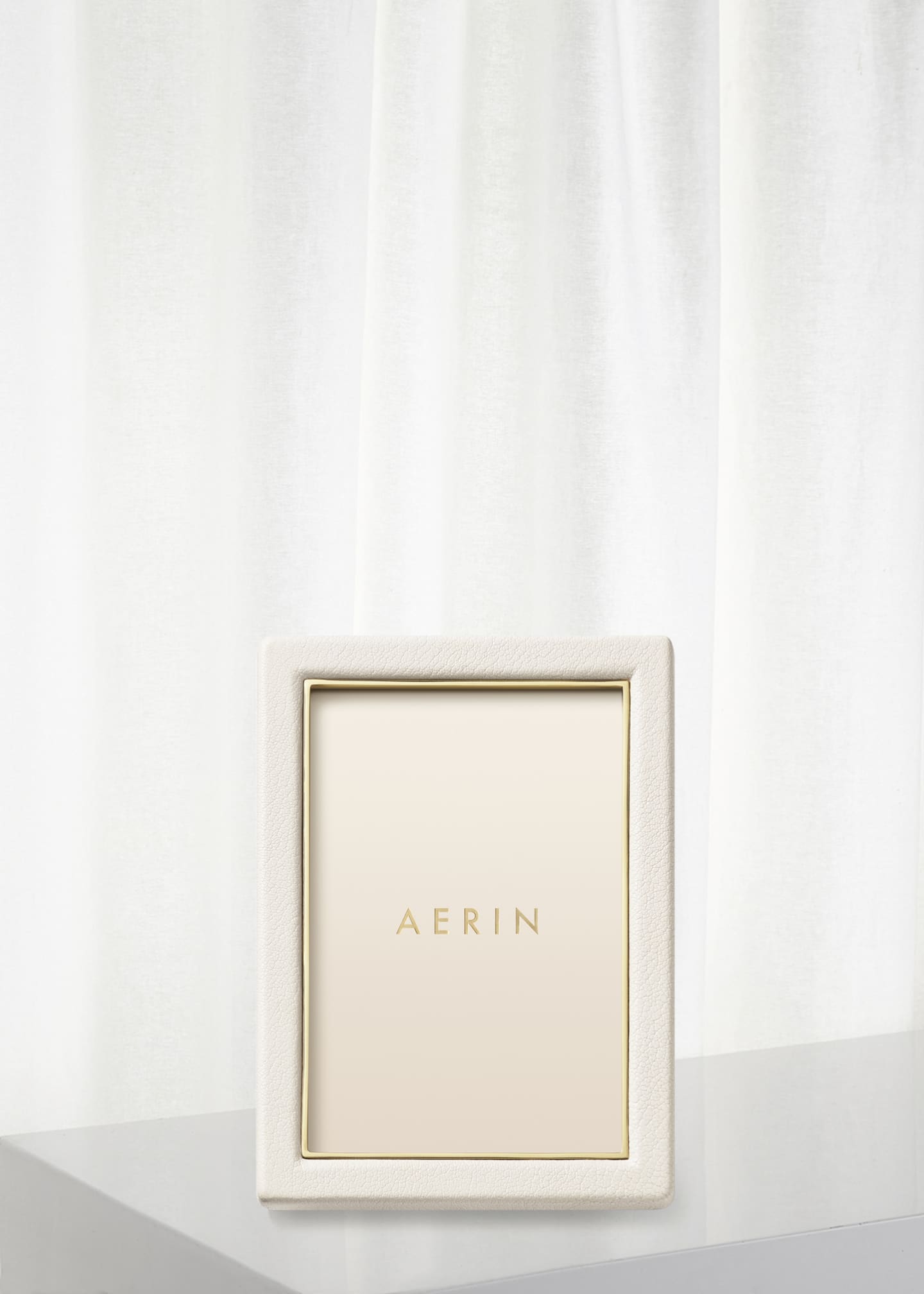 AERIN Piero Leather Photo Frame, 4" x 6" Image 2 of 3