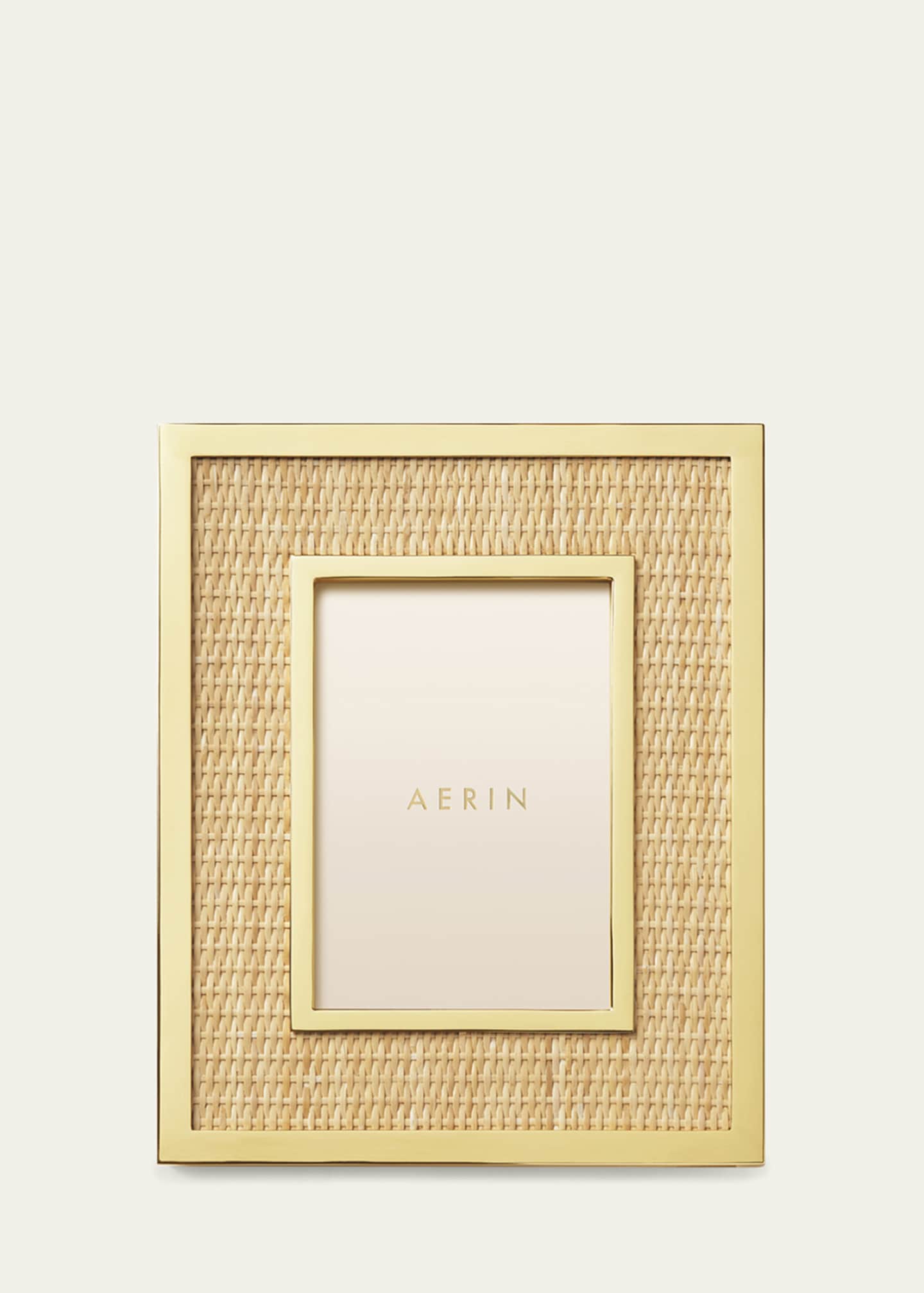 AERIN Colette Cane & Brass Frame, 5" x 7" Image 2 of 3