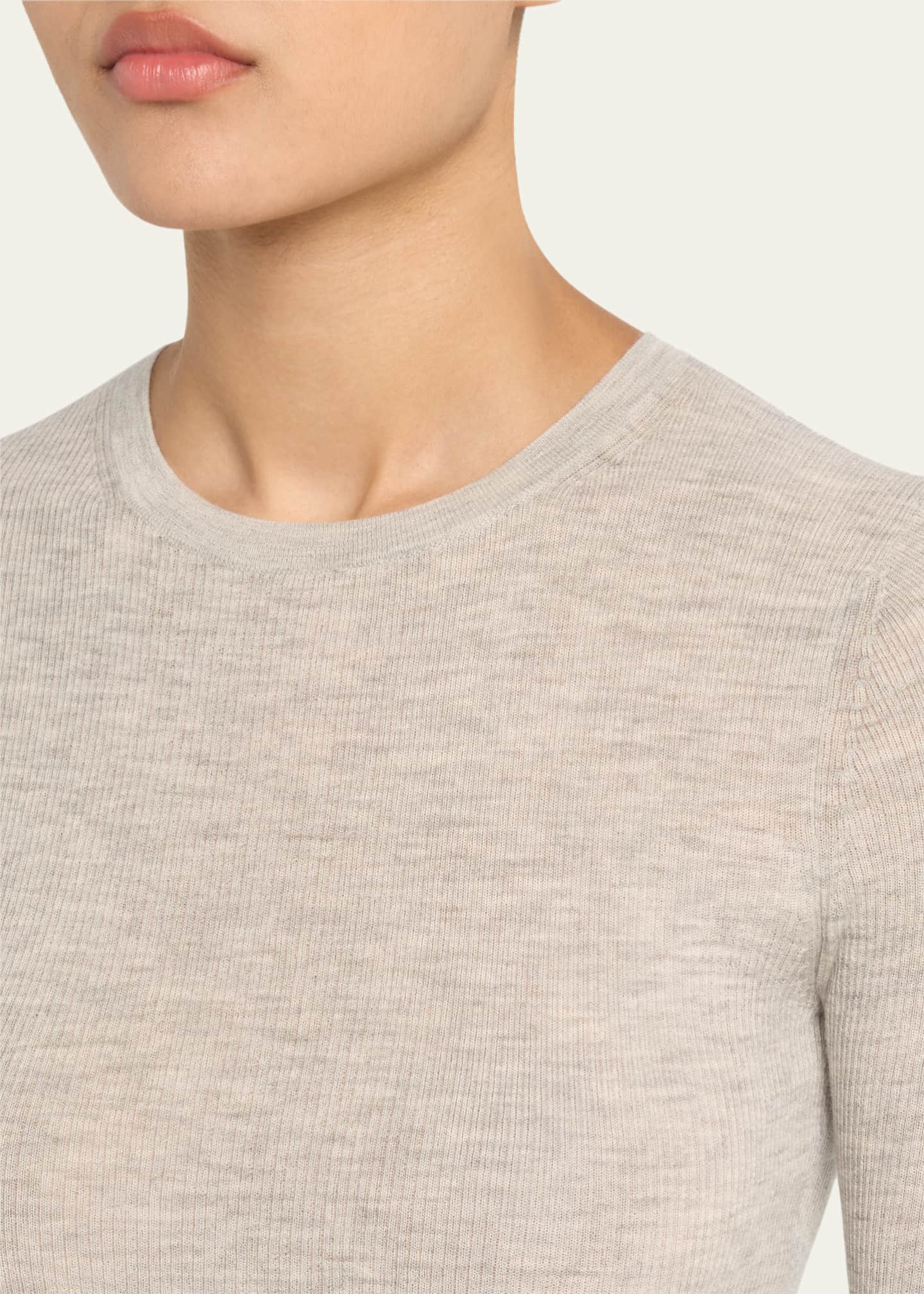 Michael Kors Collection Hutton Ribbed Cashmere Pullover Image 5 of 5