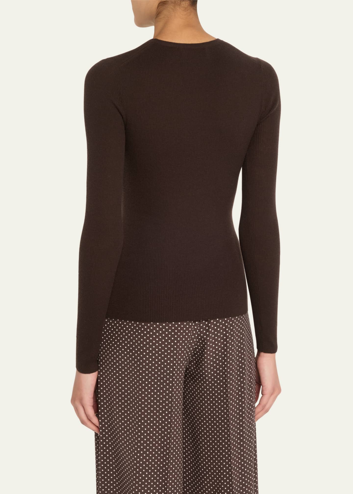Michael Kors Collection Hutton Ribbed Cashmere Pullover Image 3 of 5