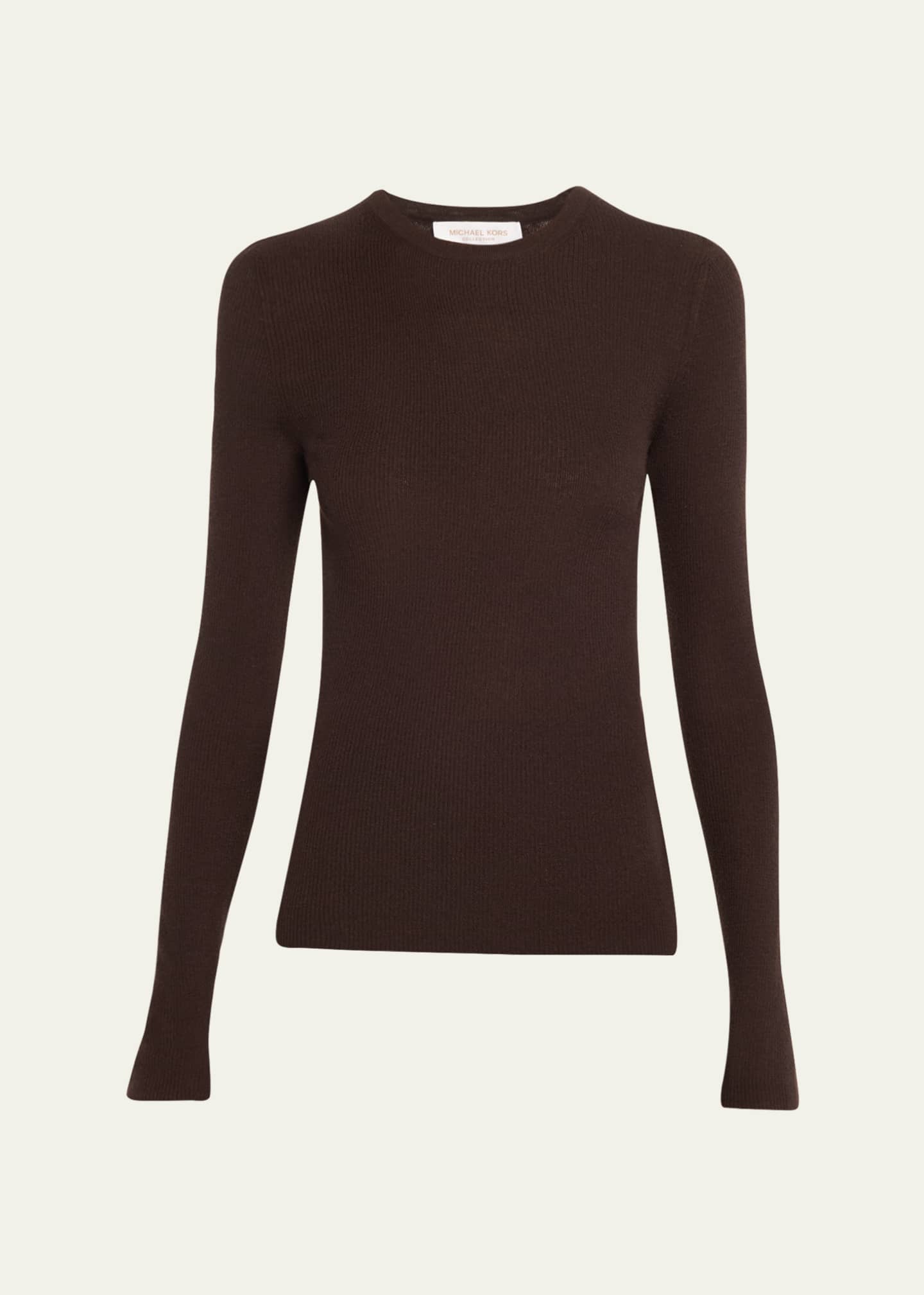 Michael Kors Collection Hutton Ribbed Cashmere Pullover Image 1 of 5
