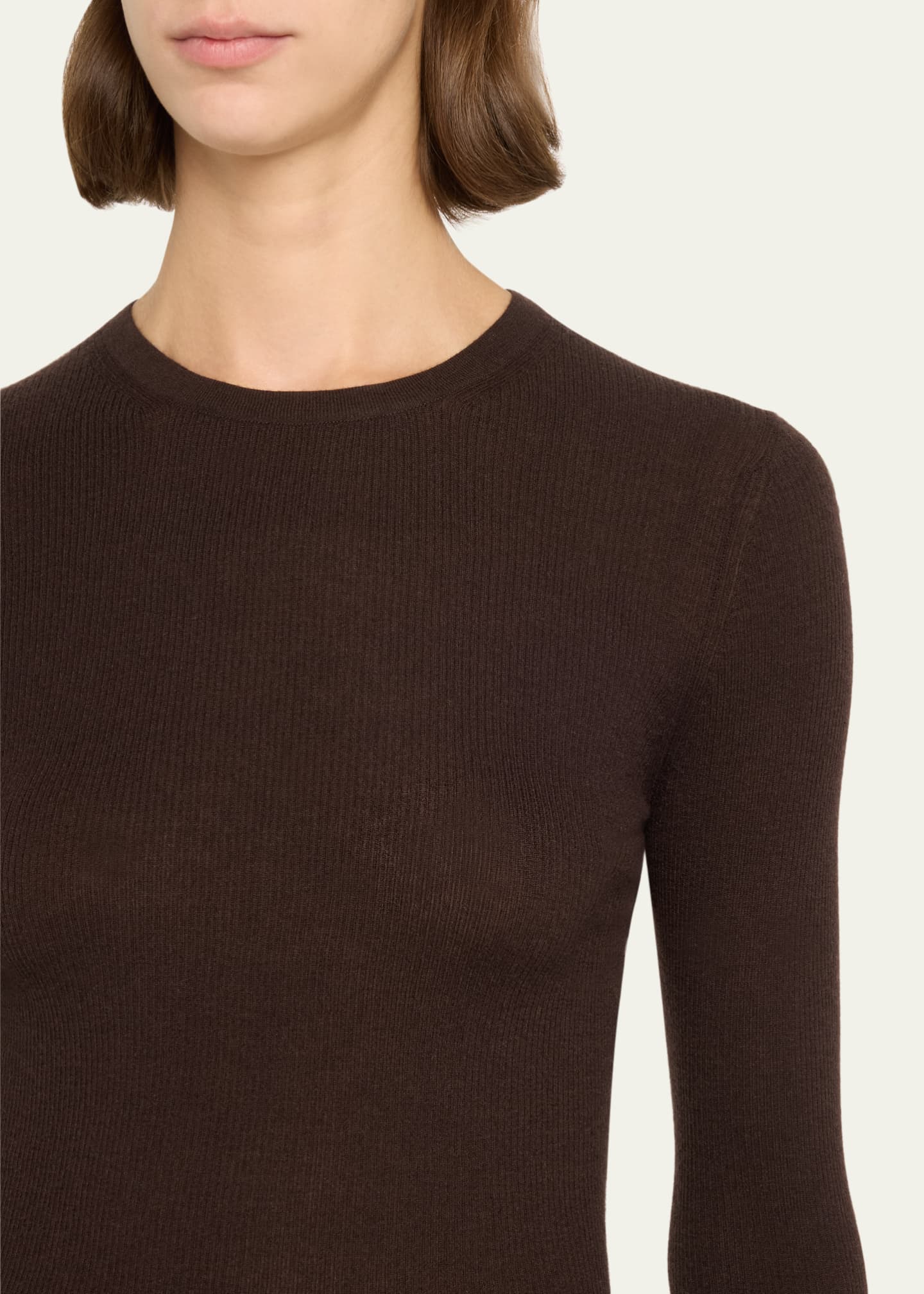 Michael Kors Collection Hutton Ribbed Cashmere Pullover Image 5 of 5