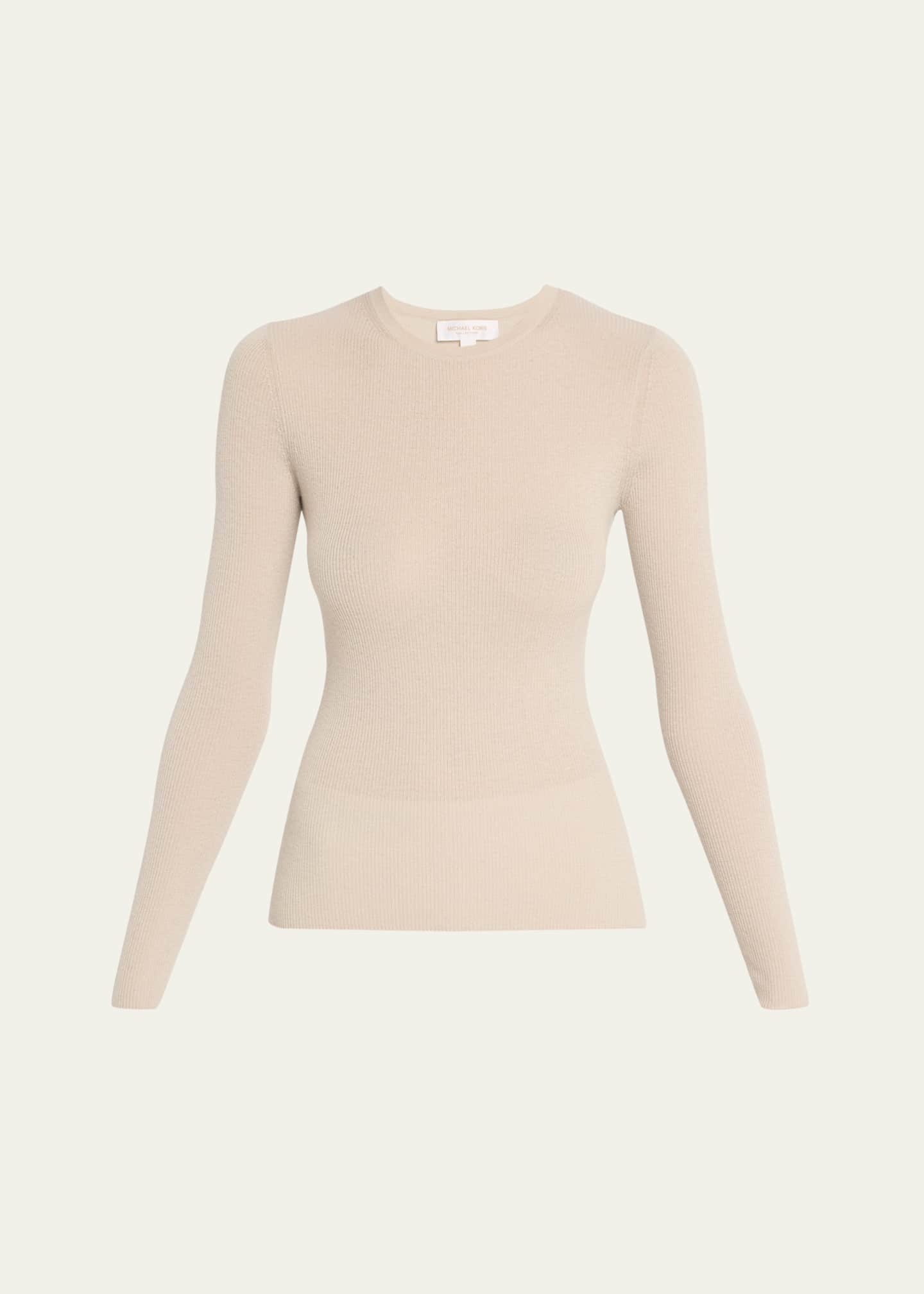 Michael Kors Collection Hutton Ribbed Cashmere Pullover Image 1 of 5