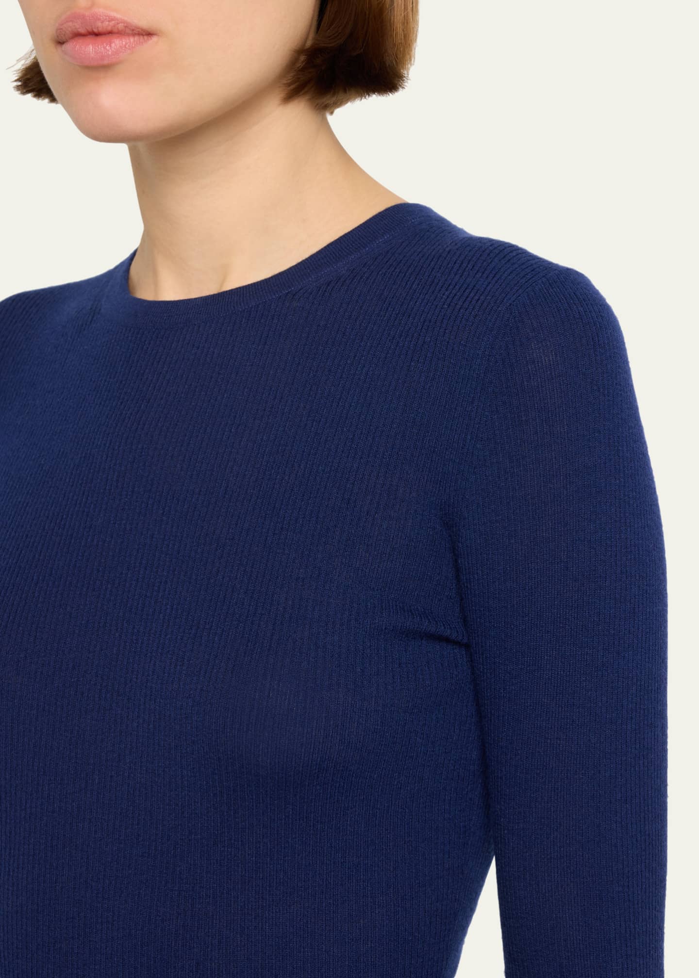 Michael Kors Collection Hutton Ribbed Cashmere Pullover - Bergdorf Goodman