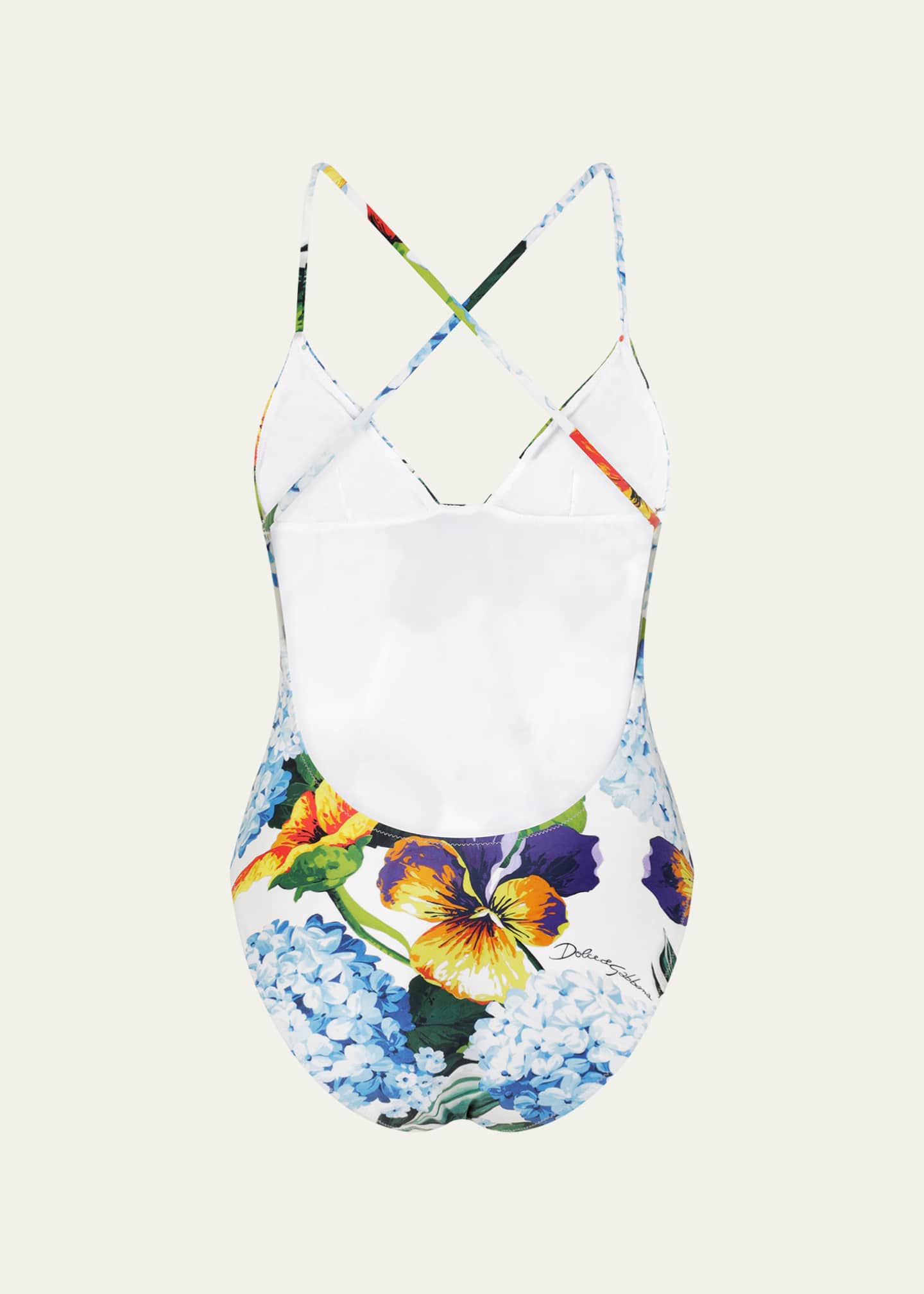 Dolce&Gabbana Halter Triangle OnePiece Swimsuit Bergdorf Goodman