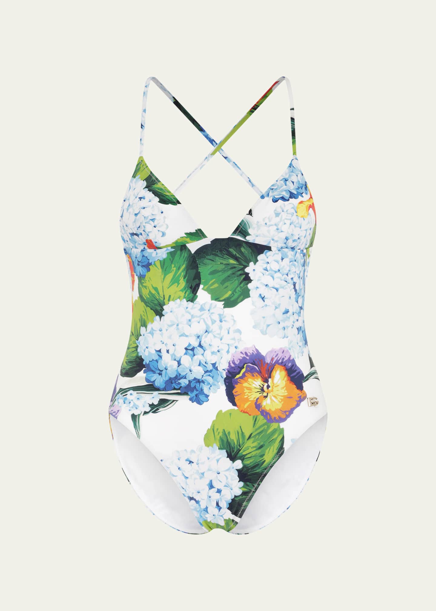 Dolce&Gabbana Halter Triangle OnePiece Swimsuit Bergdorf Goodman