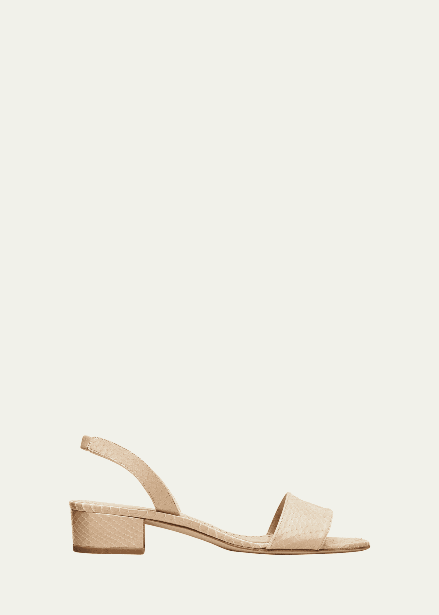 Manolo Blahnik Patopia Snakeskin Slingback Sandals Image 1 of 3