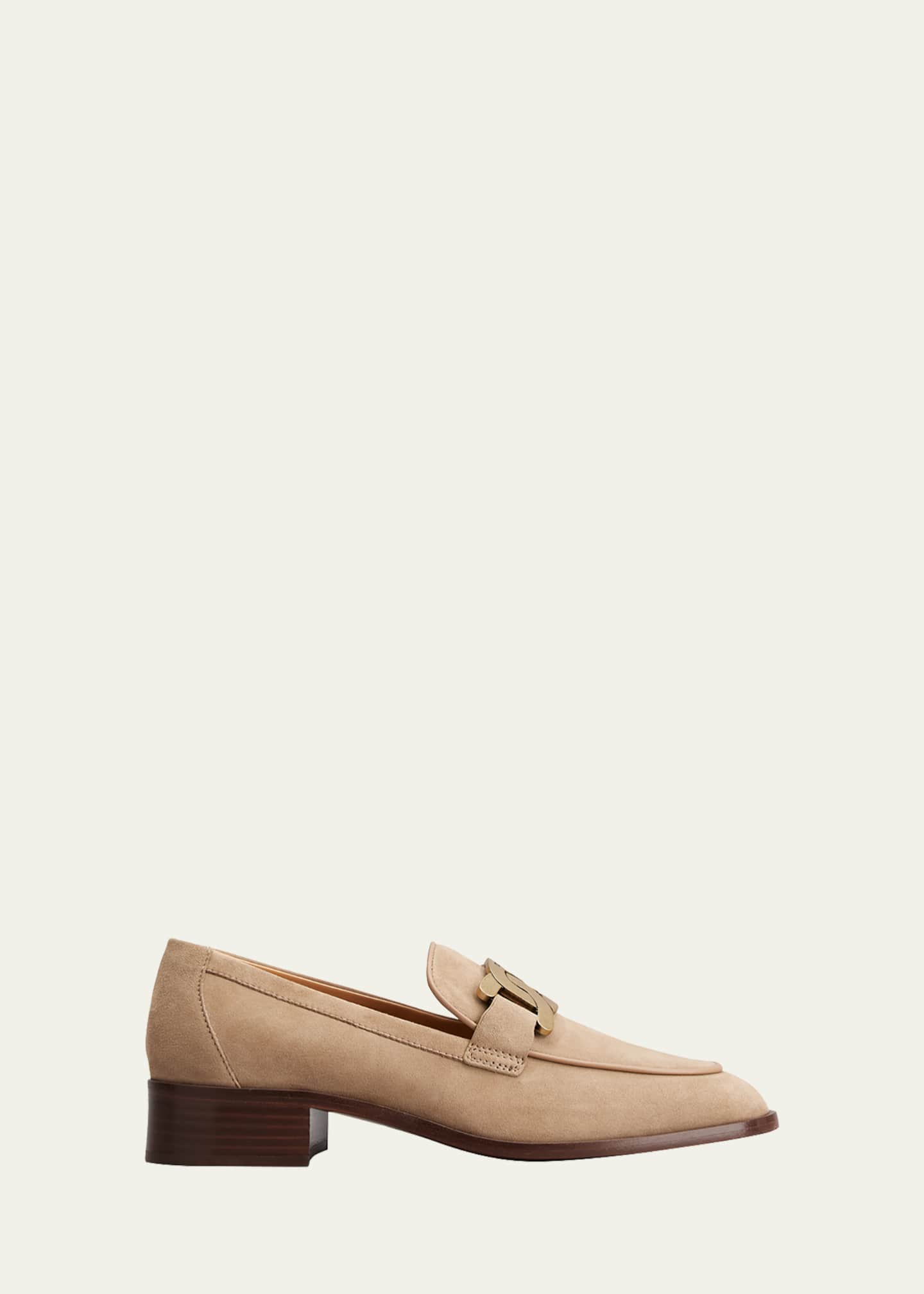 Tod s Kate Suede Chain Loafers Bergdorf Goodman