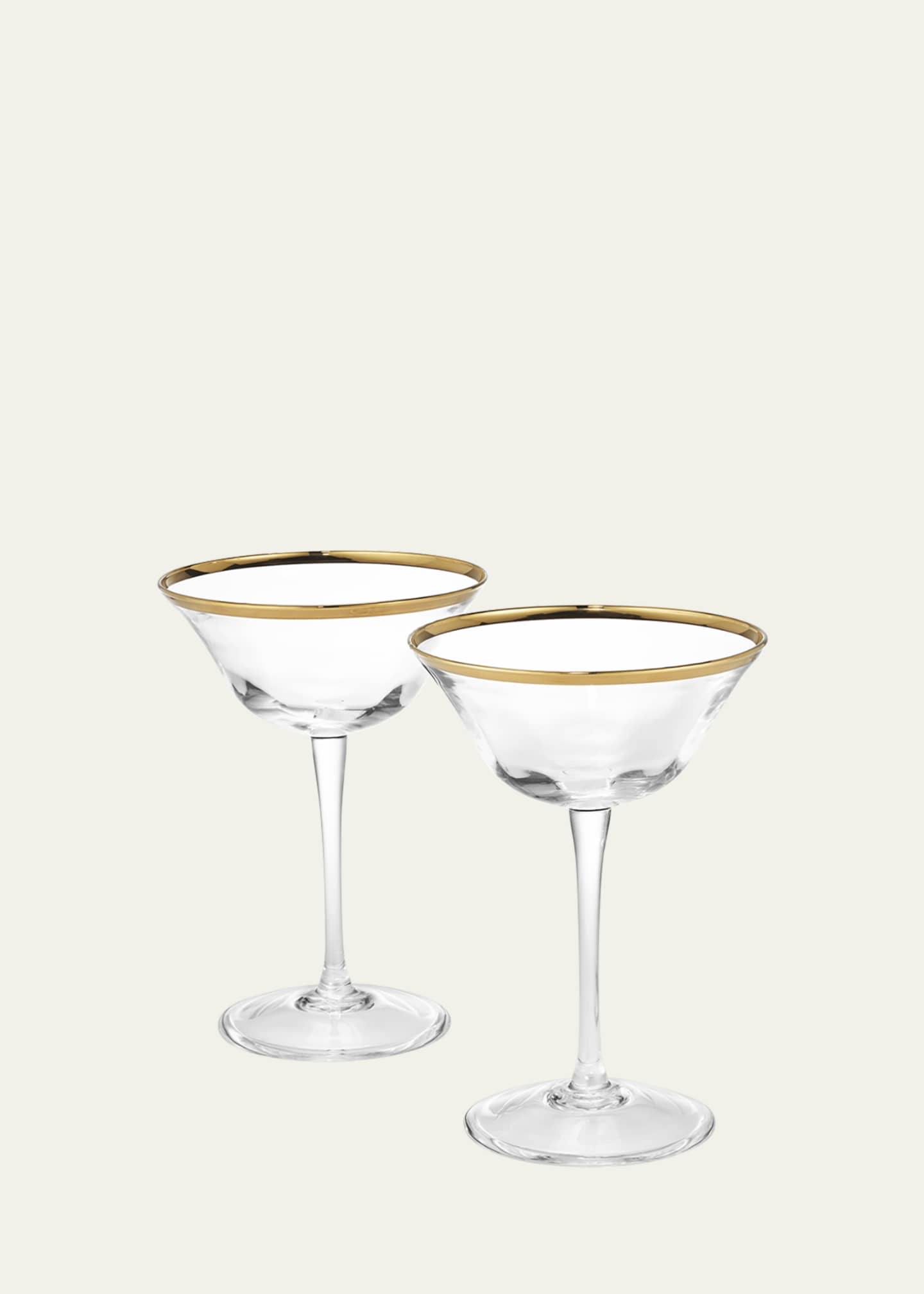 AERIN Sophia Clear Coupe Glasses Image 2 of 2