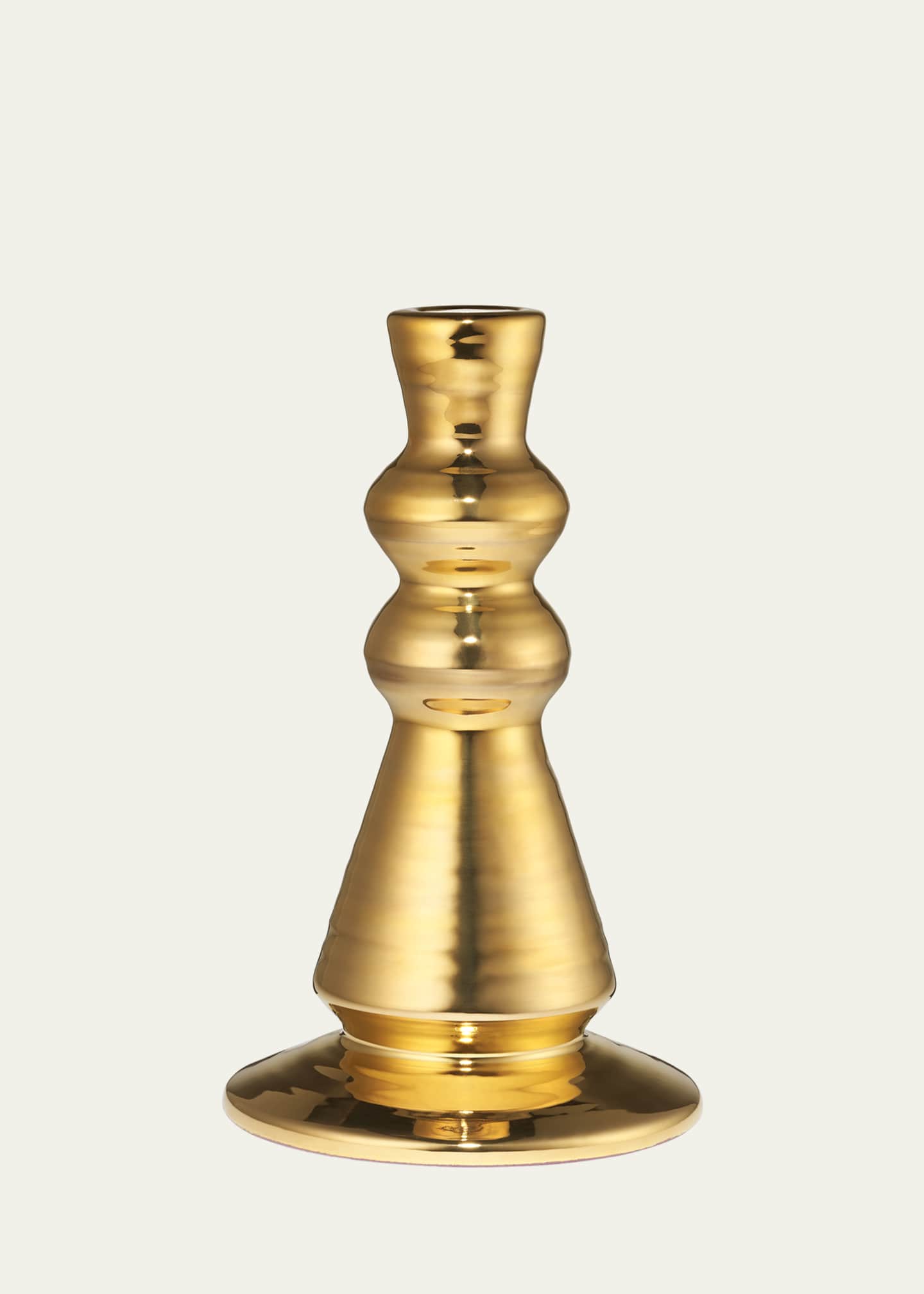 AERIN Allette 7.4" Extra-Large Candleholder, Gold Image 2 of 2